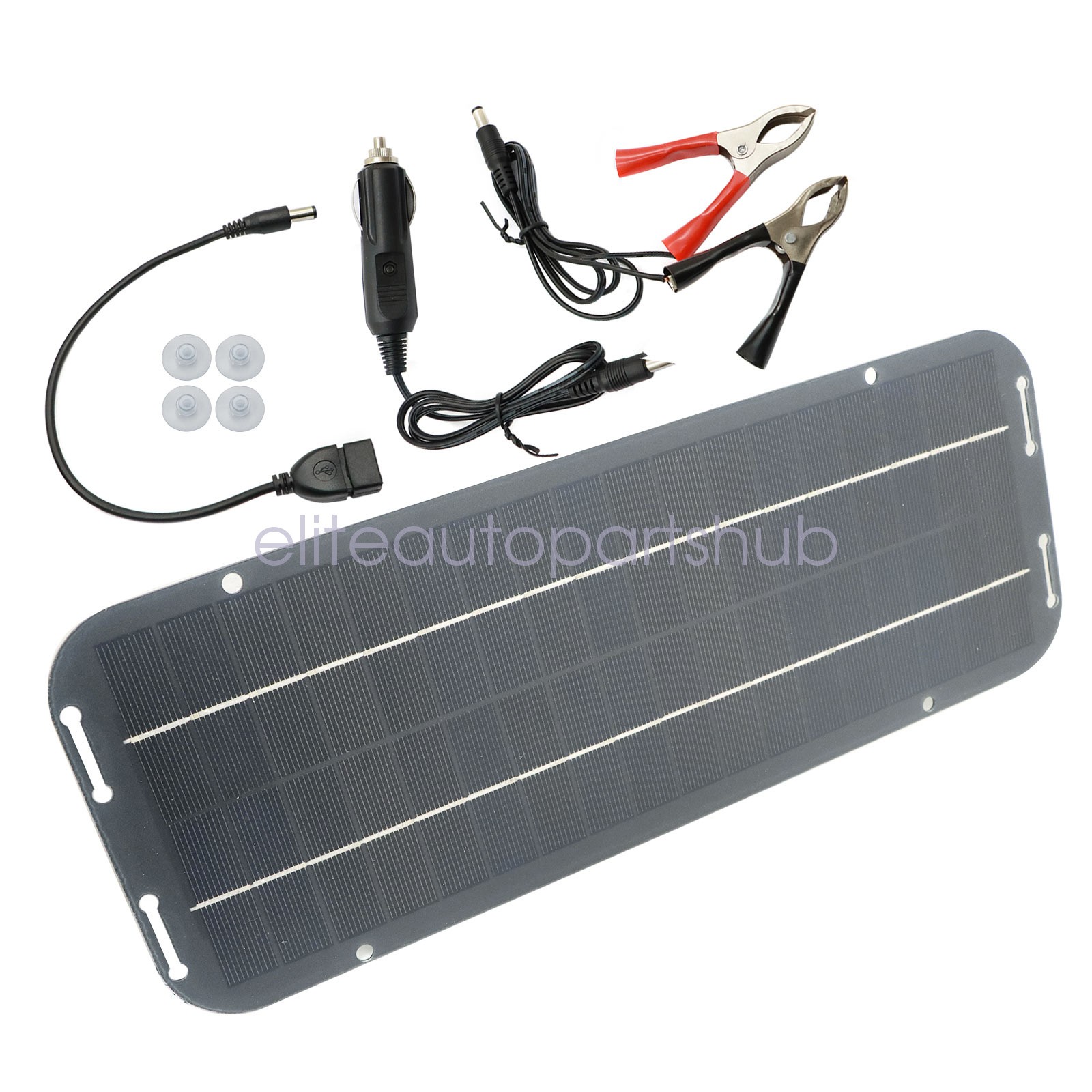 30W Solar Panel 12V Trickle Charger Battery Charger Kit Maintainer Car Boat RV