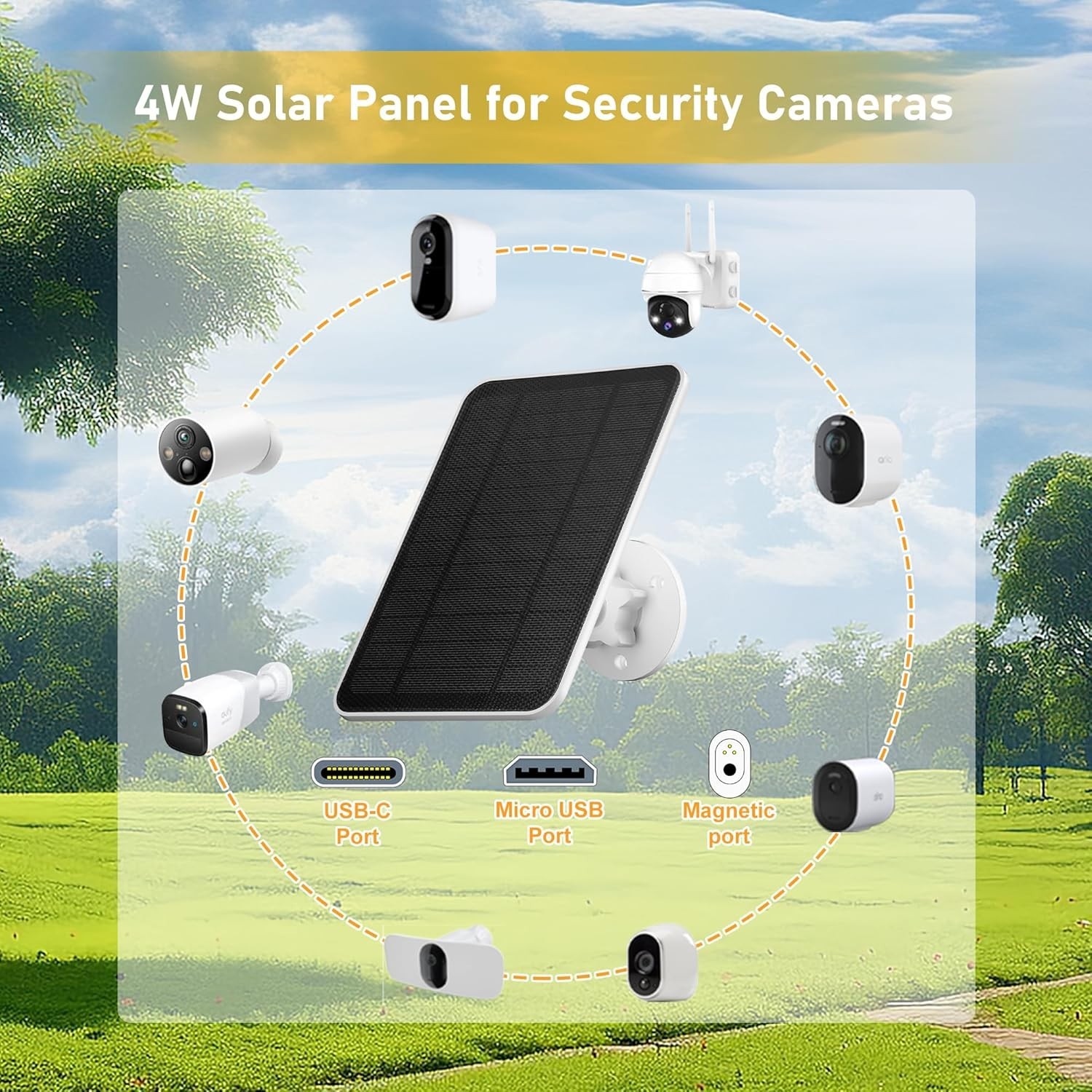 Solar Panel Charger for Arlo Essential Series,Go 2,Pro 6XL/6/5S/3,Ultra Series