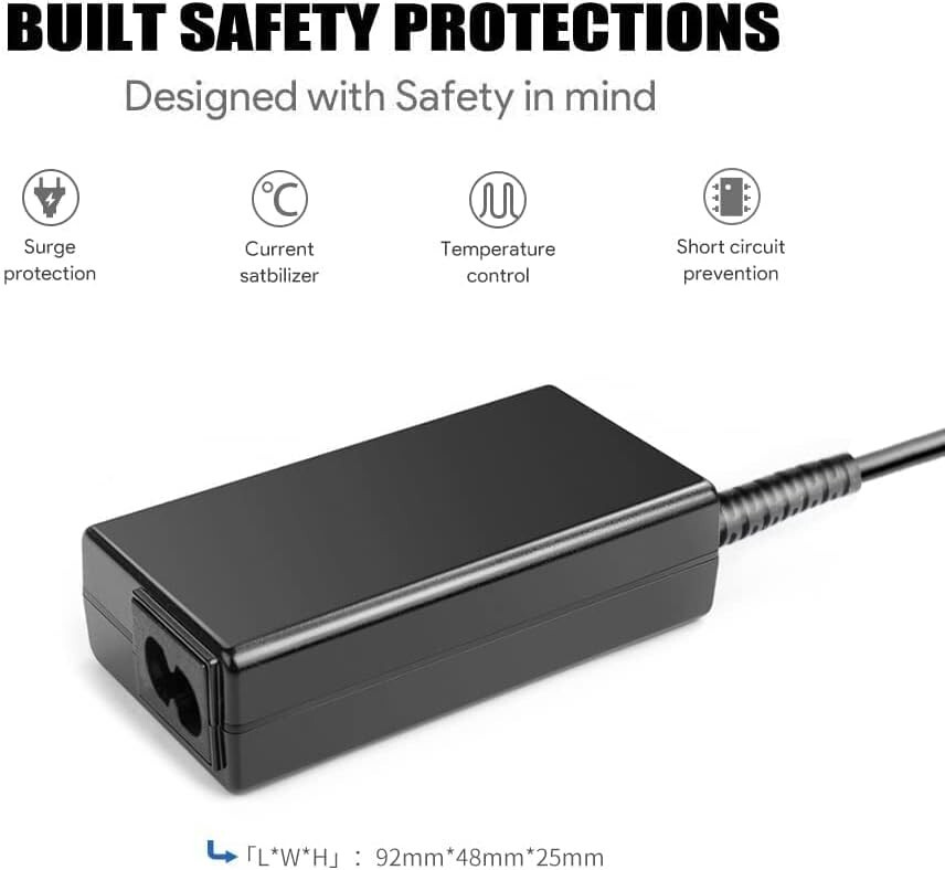 Premium 65W Power Supply Charger: UL/CE/FCC Certified for Jackery Portable Ex…