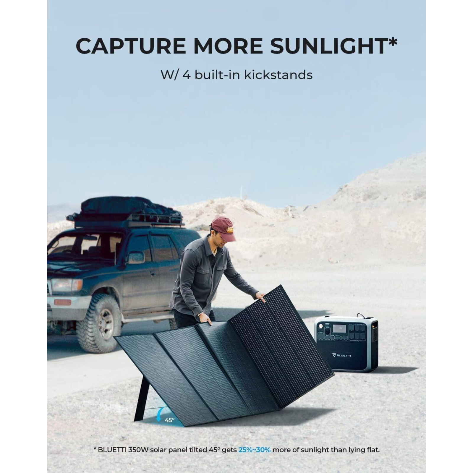 Bluetti 350W Solar Panel Foldable Solar Panel For RV Camping Power Outage