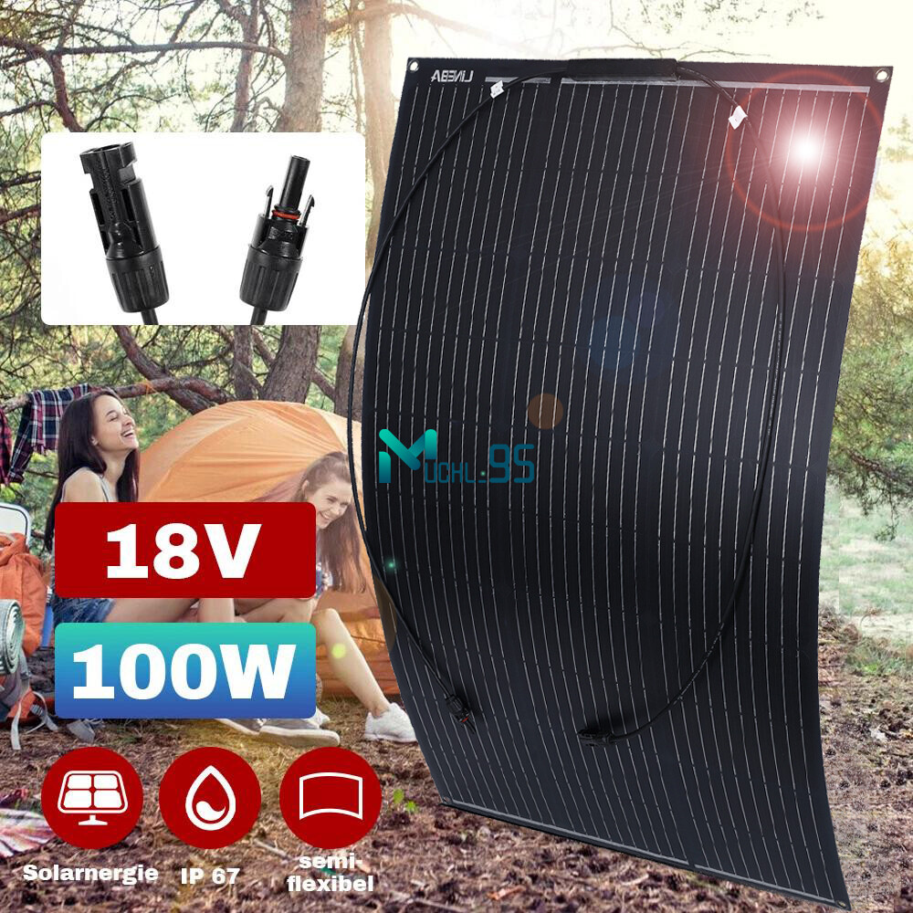 400W Watt Portable Ultra-Thin Flexible Solar Panel RV Camping Off-Grid Rooftop