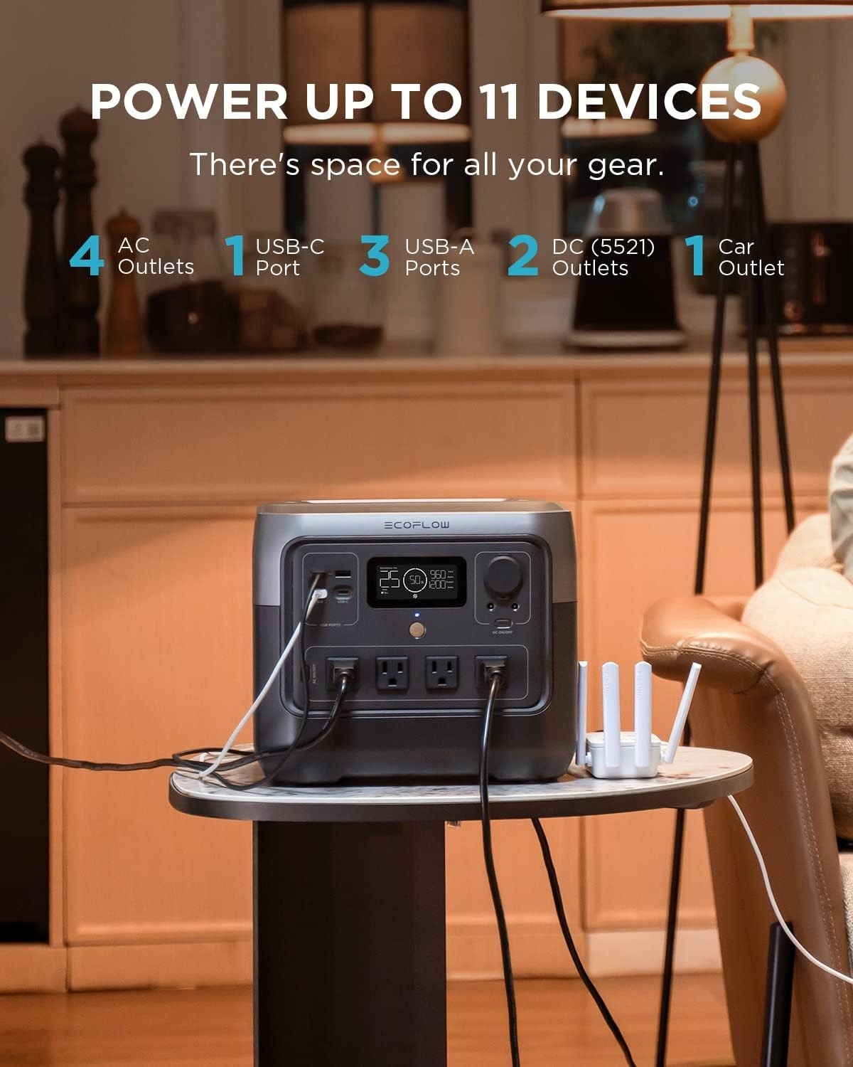 Portable Power Station RIVER 2 Pro, 768Wh Lifepo4 Battery, 70 Min Fast Charging,