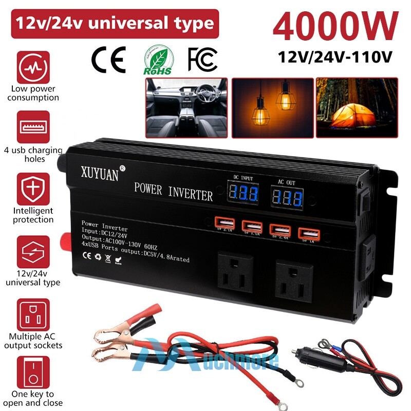 4000W Complete Solar Panel Kit Solar Power Generator 100A,110V Home Grid System