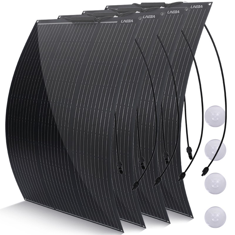 LINEBA 400W Watt Portable Flexible Solar Panel RV Camping Off-Grid Rooftop