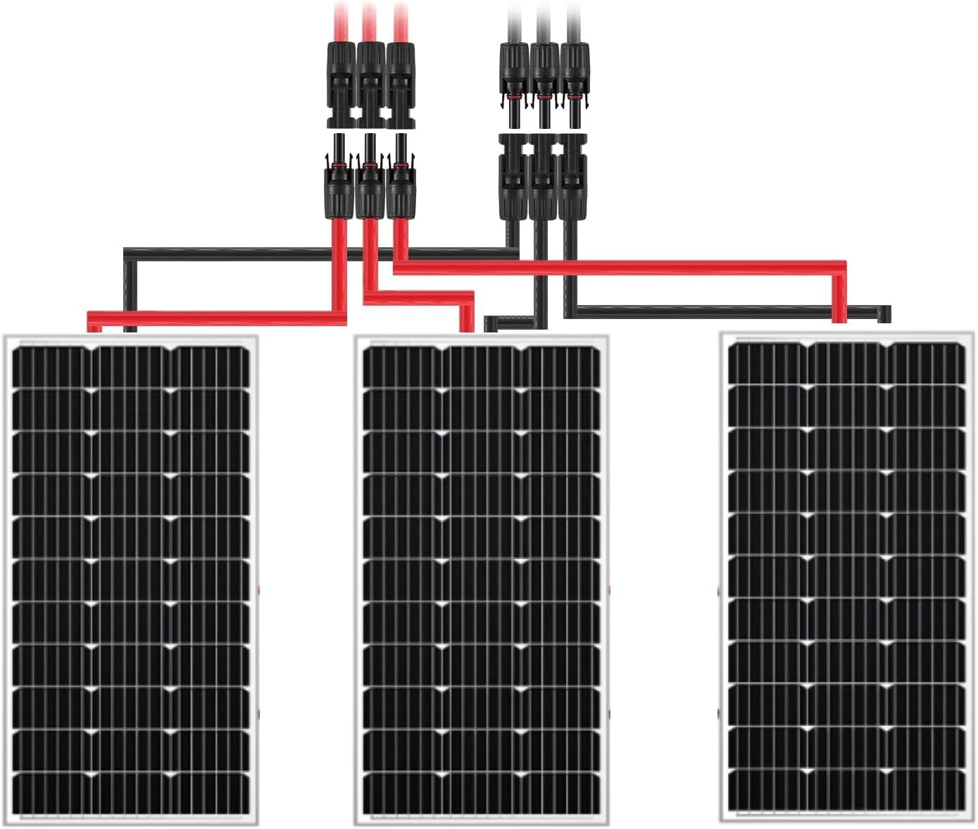 Plug & Play 3 to 1 Solar Connectors – 10AWG Dual-Layer for Long-Lasting Use