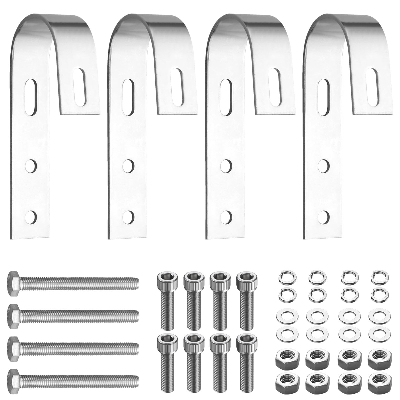 Anbte 4PCS Solar Panel Mounting Brackets for Balcony, Stainless Steel Univers…