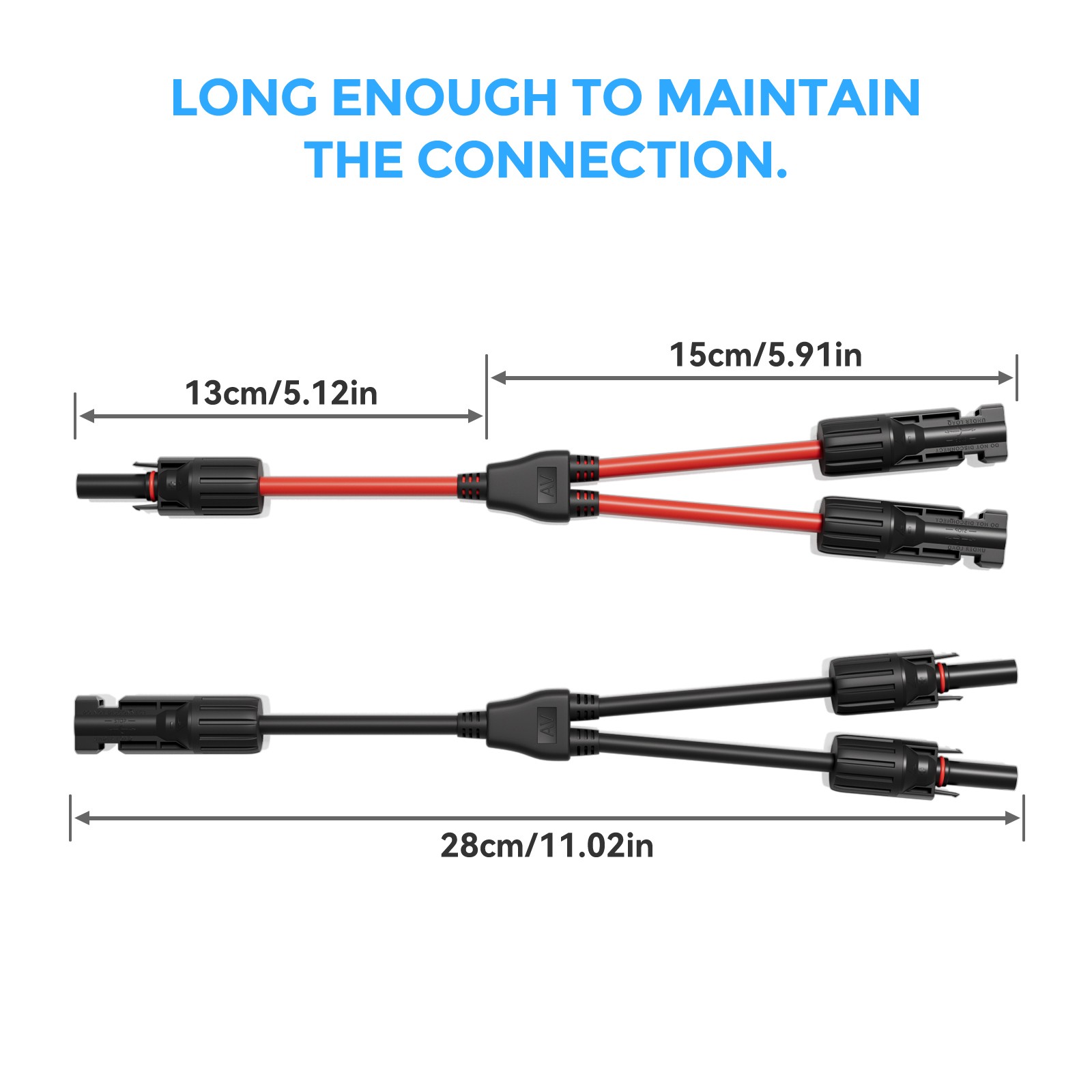 M/F Solar Panel Y Branch PV Connector Adapter Cable Connectors Extension