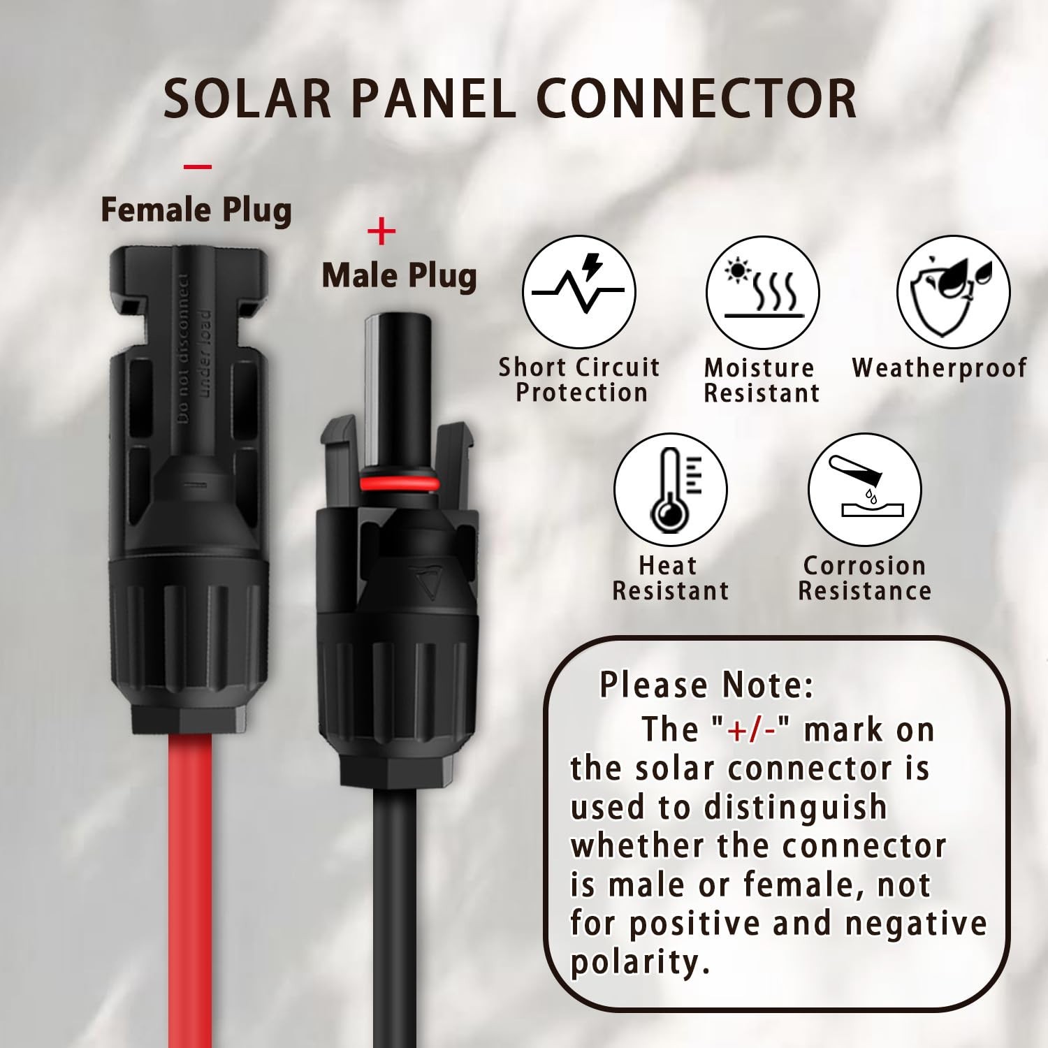 5FT 1.5M Solar Panel Adapter for Jackery, to DC 5.5×2.1mm Extension Power Cab…