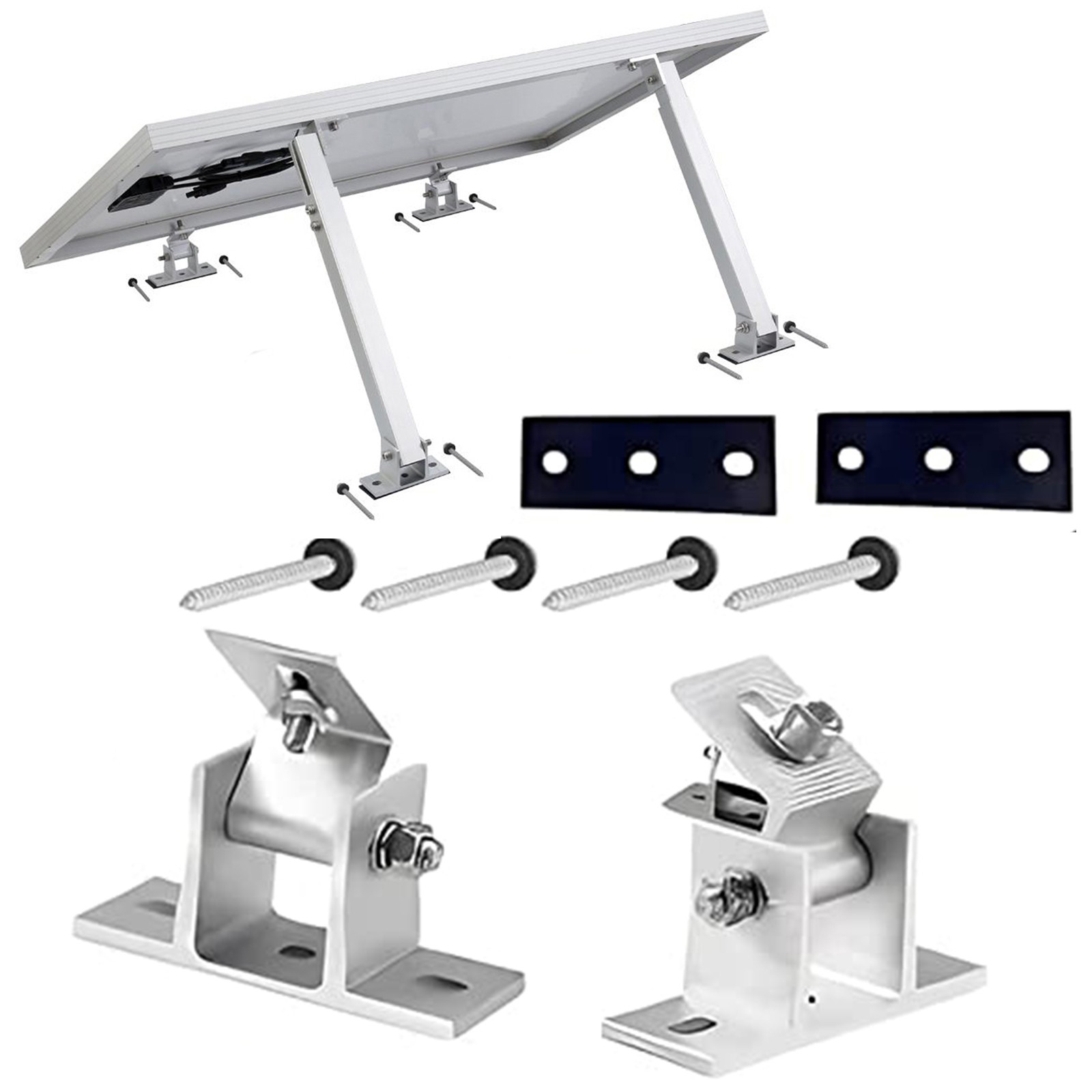 Adjustable Solar Panel Mount Bracket Base 15-30 Degree Aluminium Popular