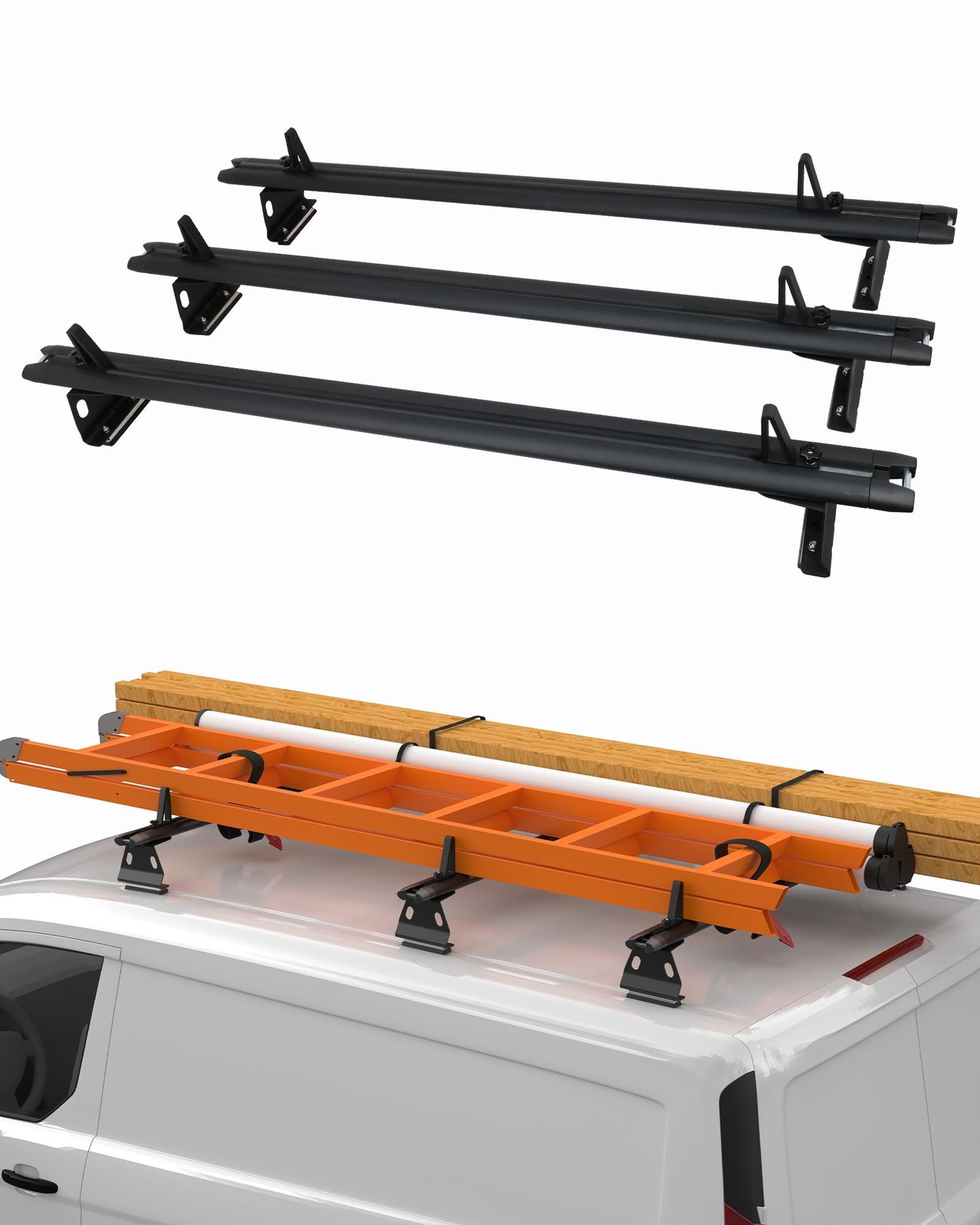 MELIPRON Aluminum Van Roof Rack Fit for Ford Transit, Ram Promaster, Nissan N…
