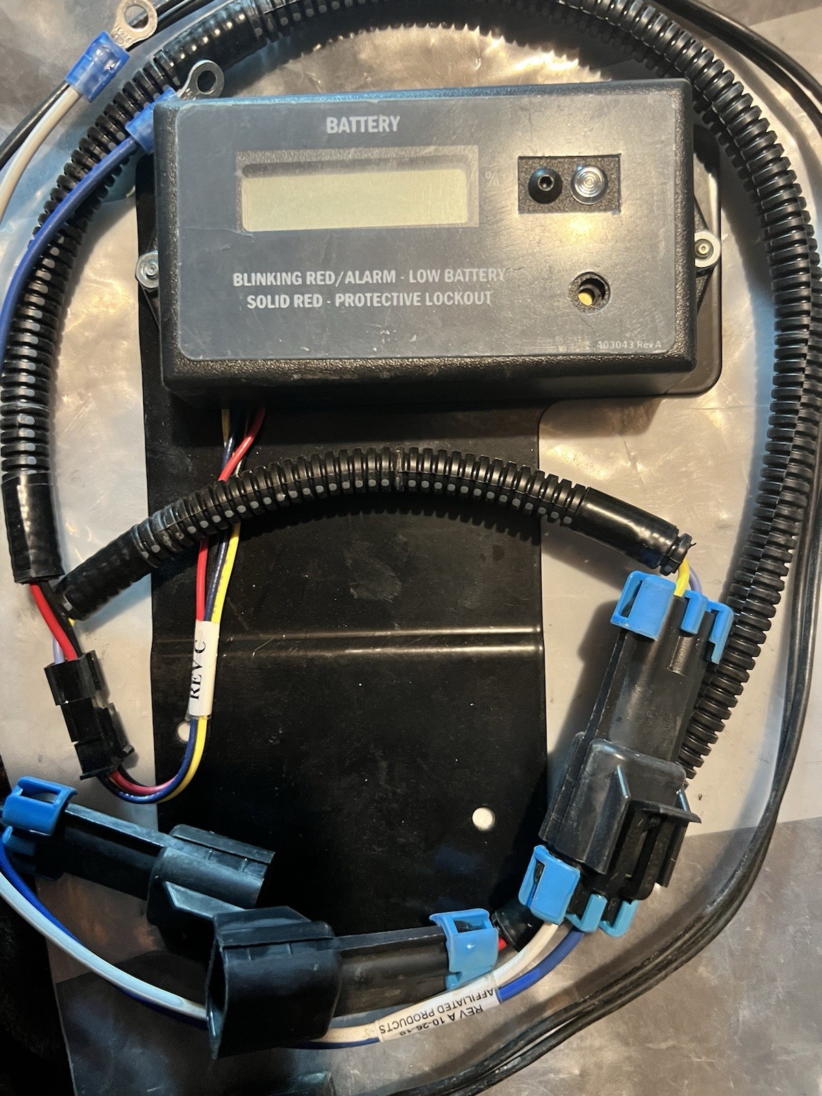 Battery Monitor Alarm Module w Harness Low Battery Lockout 403043 Rev A