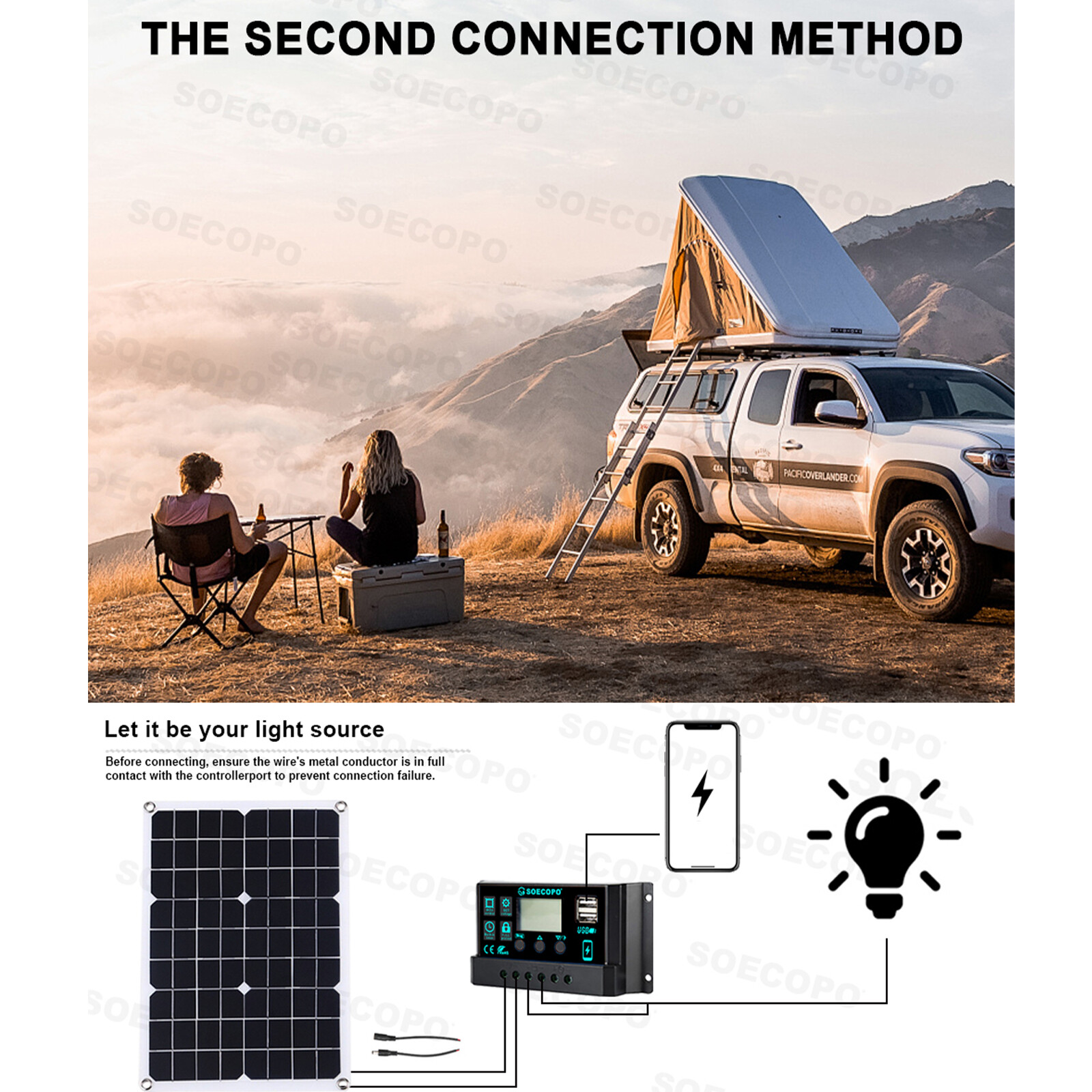 6000W Solar System DC12V to AC110V 220V 100A MPPT Controller 300W Panel InvertuX