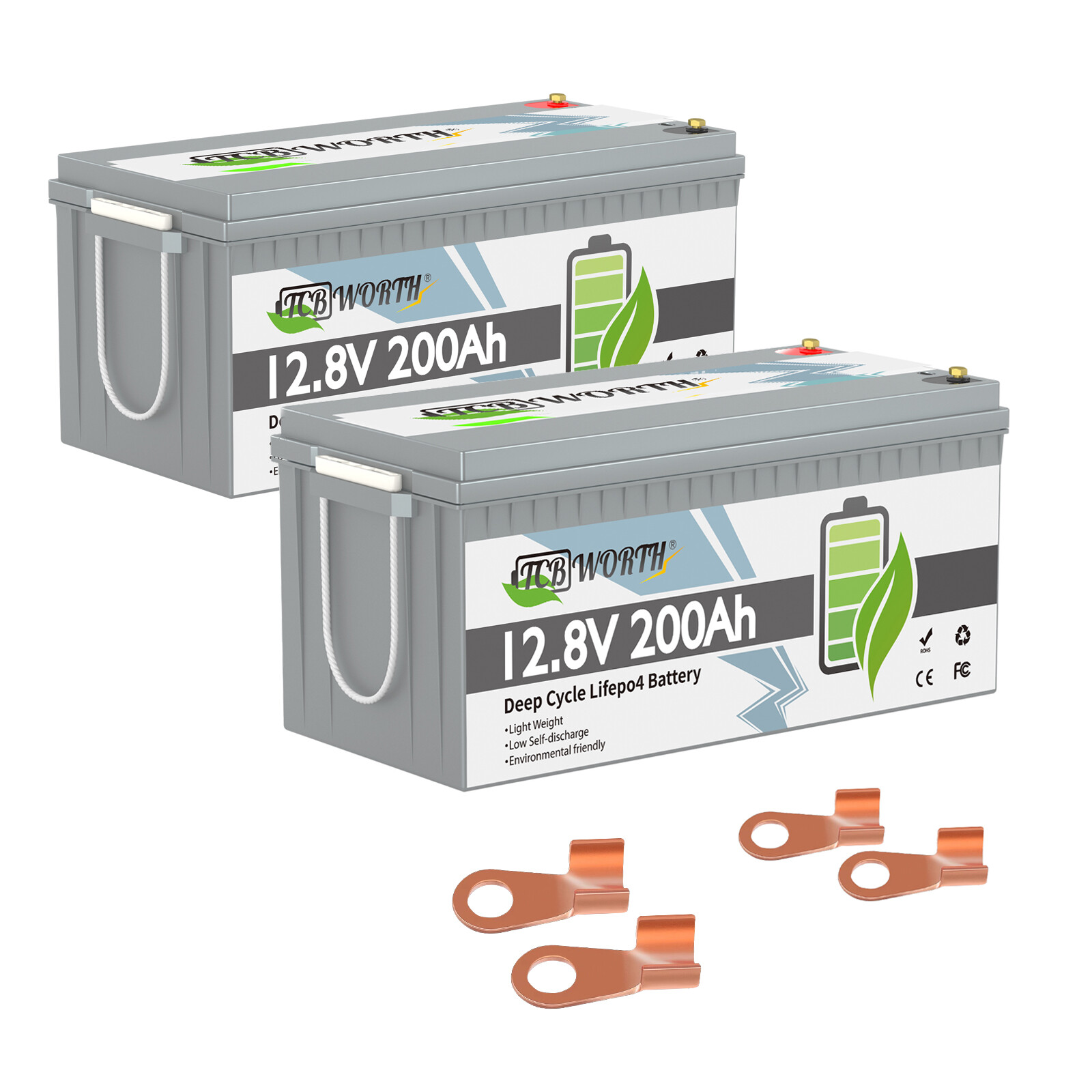12V/24V 200Ah LiFePO4 Deep Cycle Lithium Battery for RV Marine Off-grid Solar