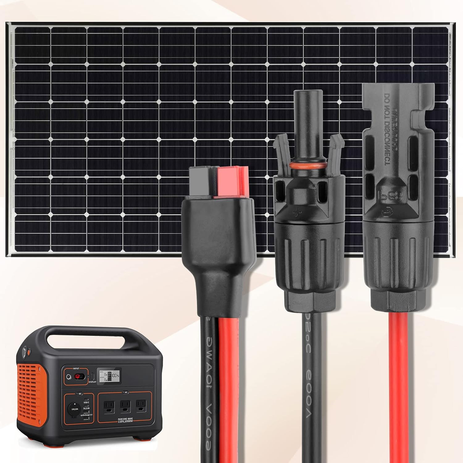 10AWG Solar Panel to Anderson Connector Adapter Extension Cable,1.6Ft | Heavy Du