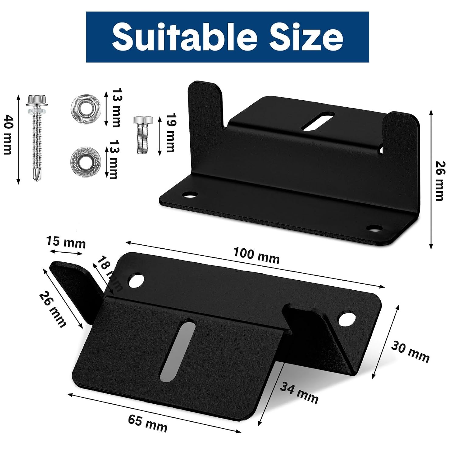 40mm Aluminum Solar Panel Mounting Brackets Z Bracket 40 Sets Tatuo Solar