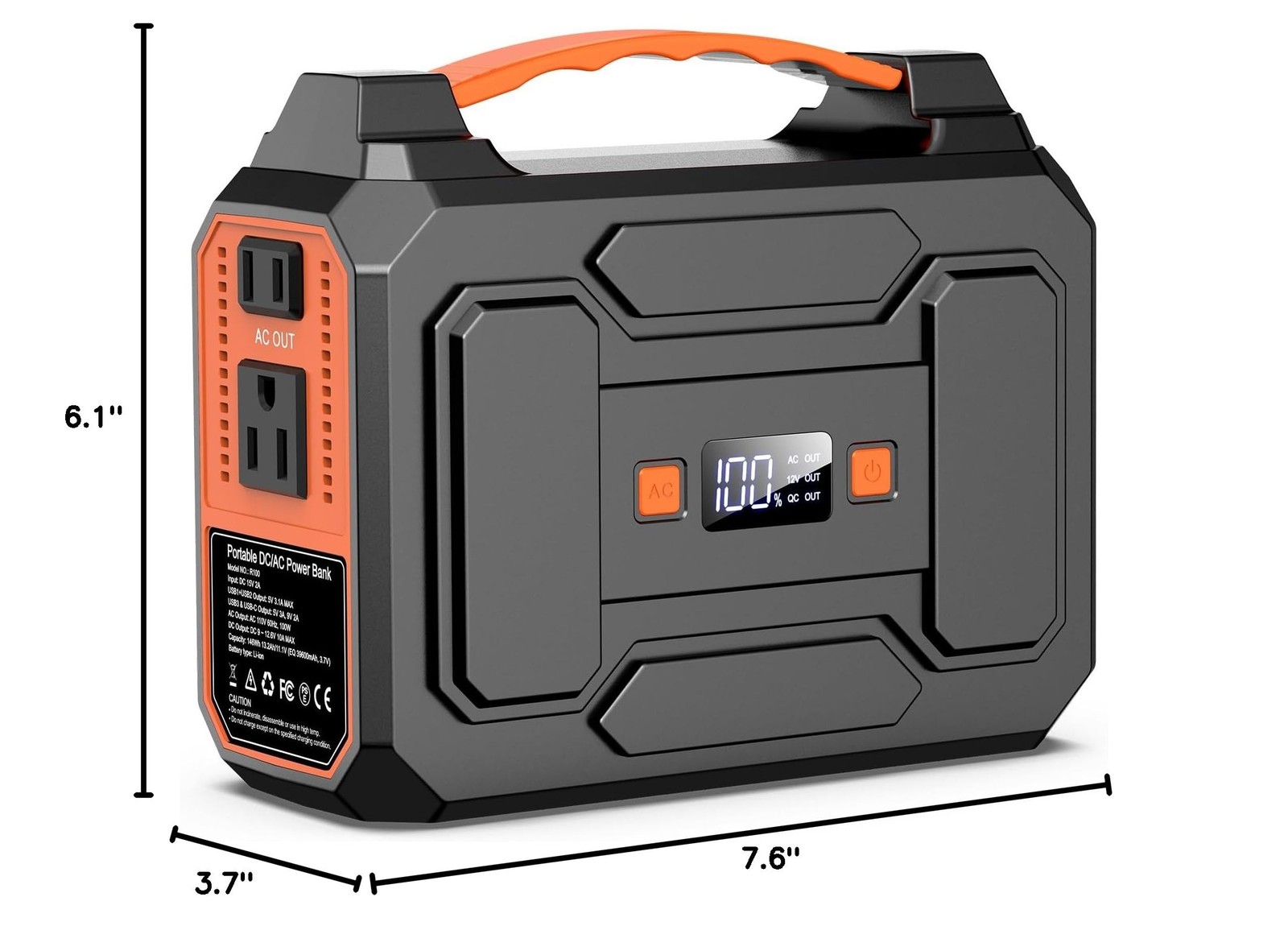 Apowking Portable Power Station Bank 146Wh 200W Peak(100W Rated), Solar Power