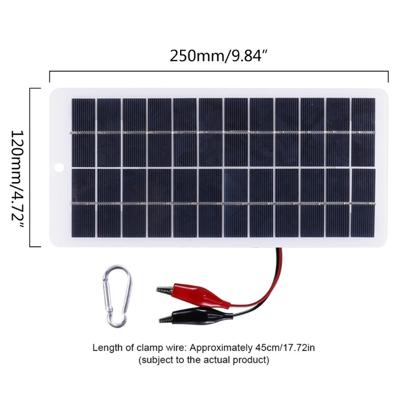 12V Solar Power Charger Polysilicon Solar Charger Plate Portable for Lamp Pump