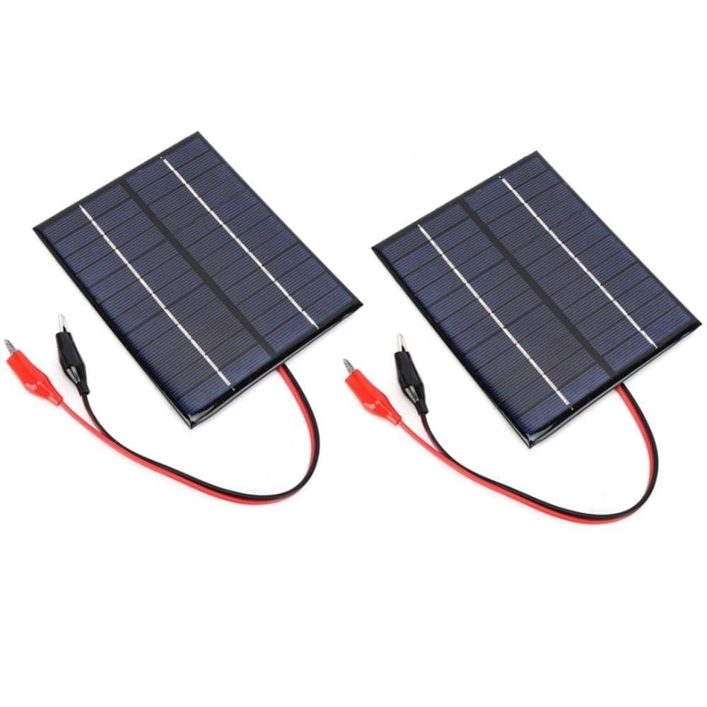 Polycrystalline Solar Panel with Alligator Clips – Portable Solar Charger for…