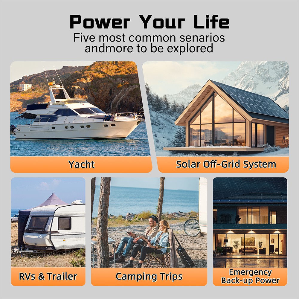 POERUNI 100Ah 12V 1280Wh LiFePO4 Lithium Battery Built-in BMS backup Battery New
