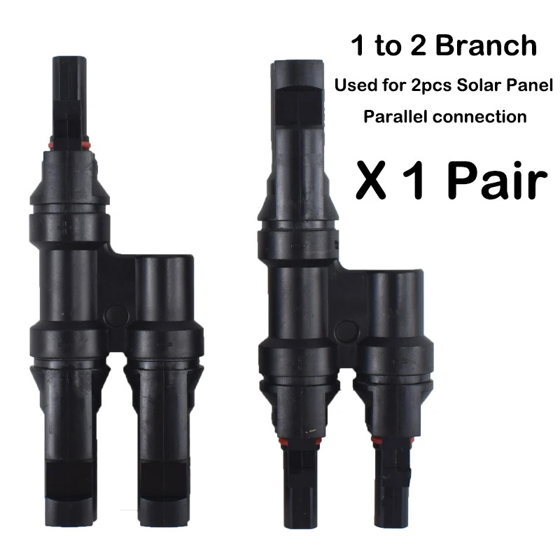 1 Pair IP67 Solar PV Connector Approved 2 to 1 T Branch Male and Female Solar 10