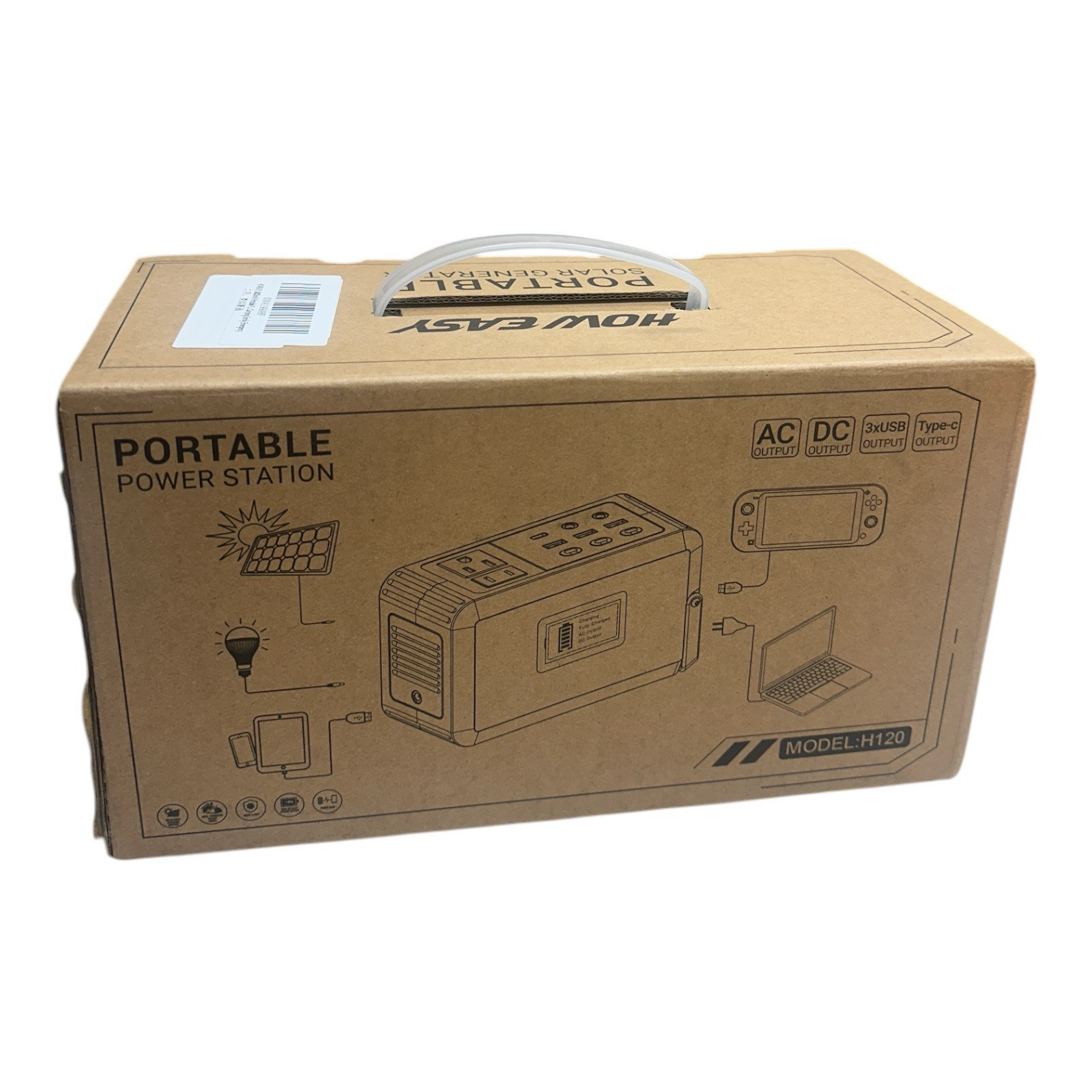 HOWEASY 120W Portable Power Station, 88WH Solar Generator, Lithium Battery Power