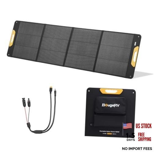 BougeRV Portable Solar Panel, Fiberglass Solar Charger, Up to 25% 200W