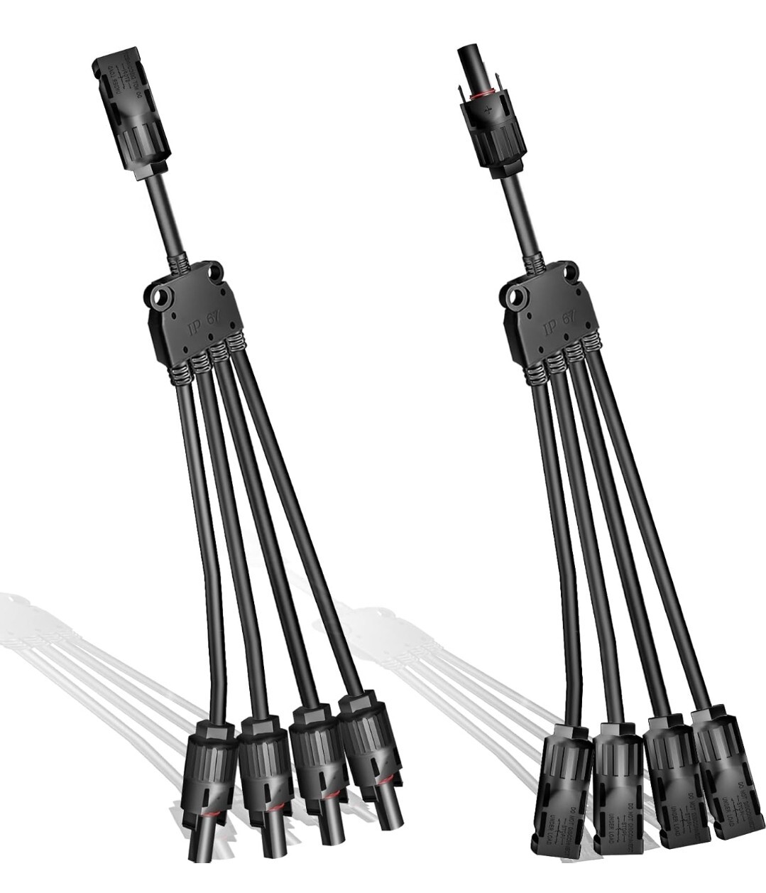 2 Y Branch Connectors Parallel for Solar Panel 1 to 4 (M/FFFF + F/MMMM)