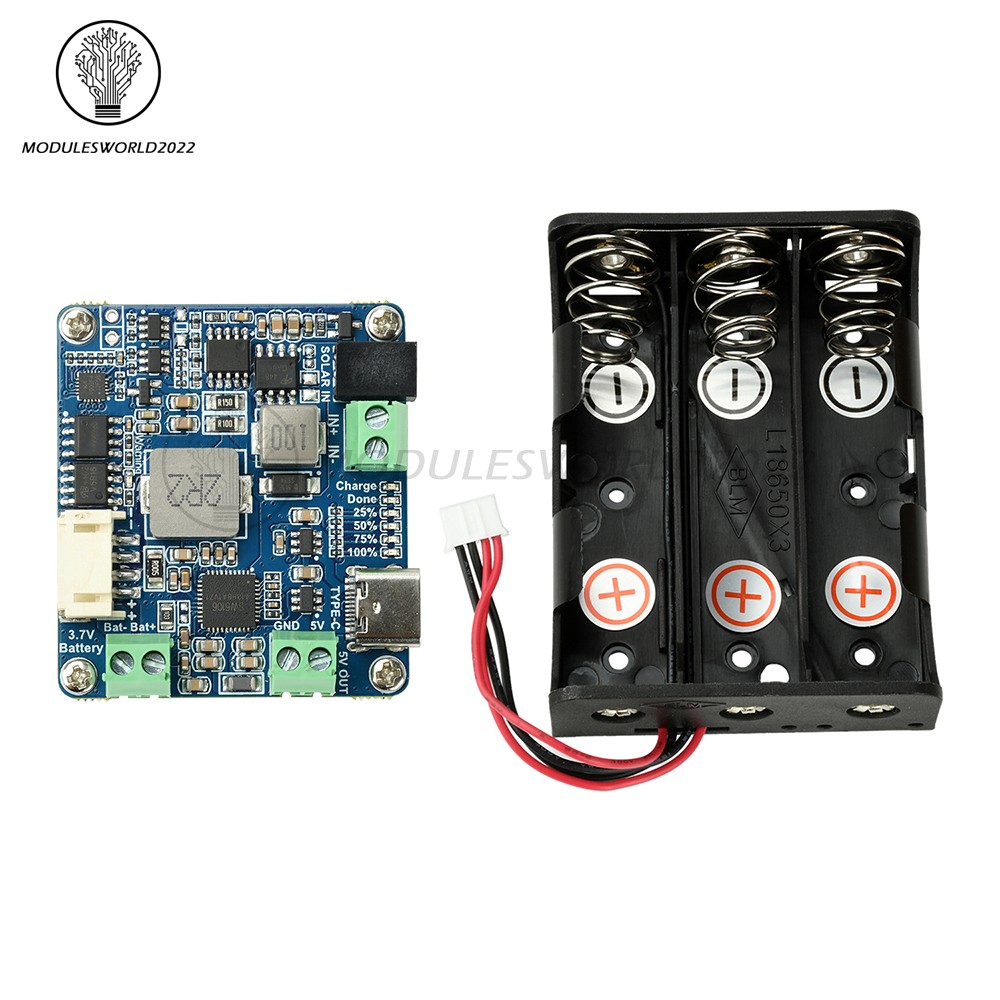6-24V Solar Panel Power Management Module 5V 3A Supports MPPT, PD QC FCP SFCP
