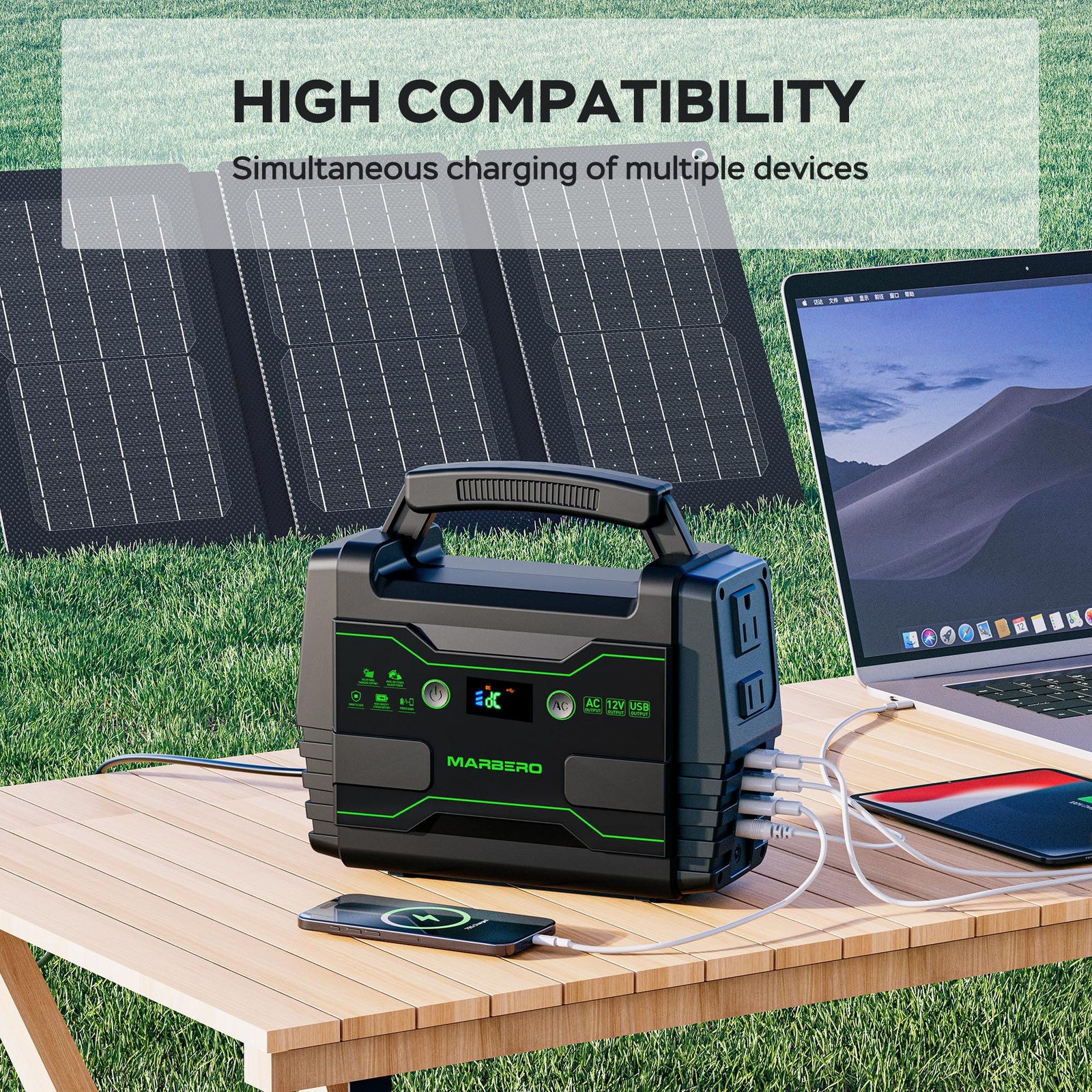 Generador Con Panel Solar Estación De Energía Portátil Para Emergencia, Camping