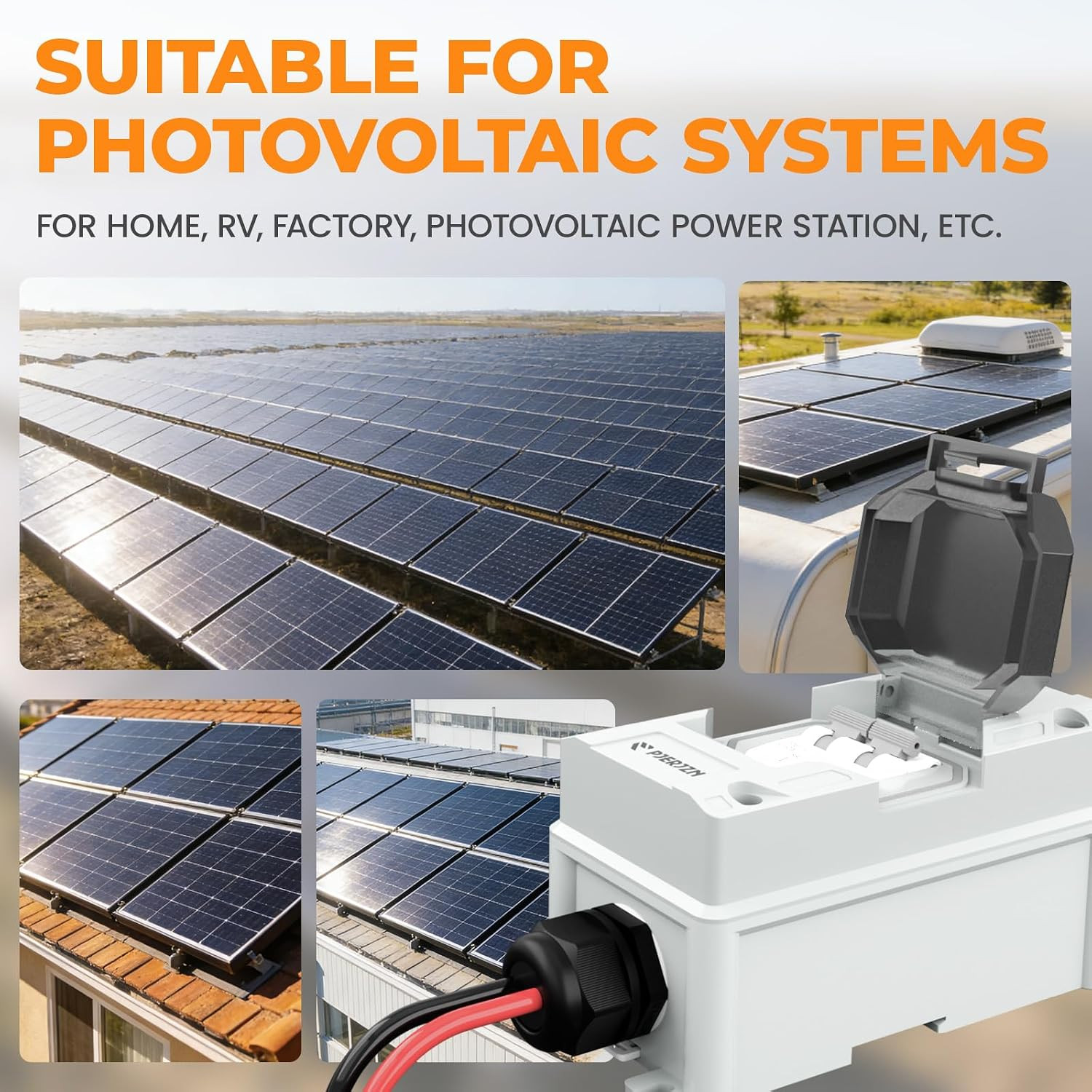 Solar Panel Disconnect Switch 10-60A 1000V Solar Disconnect Switch Outdoor PV Is