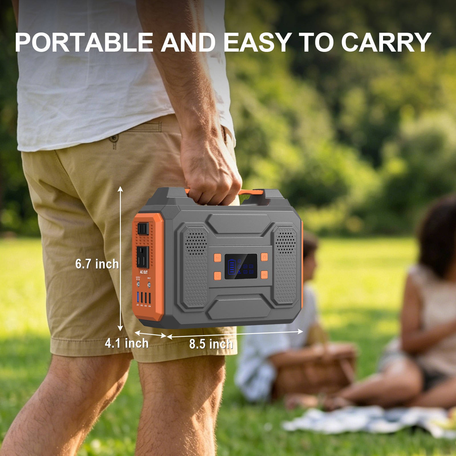 300W Portable Power Station 280Wh Solar Generator Camping RV Backup Battery Bank