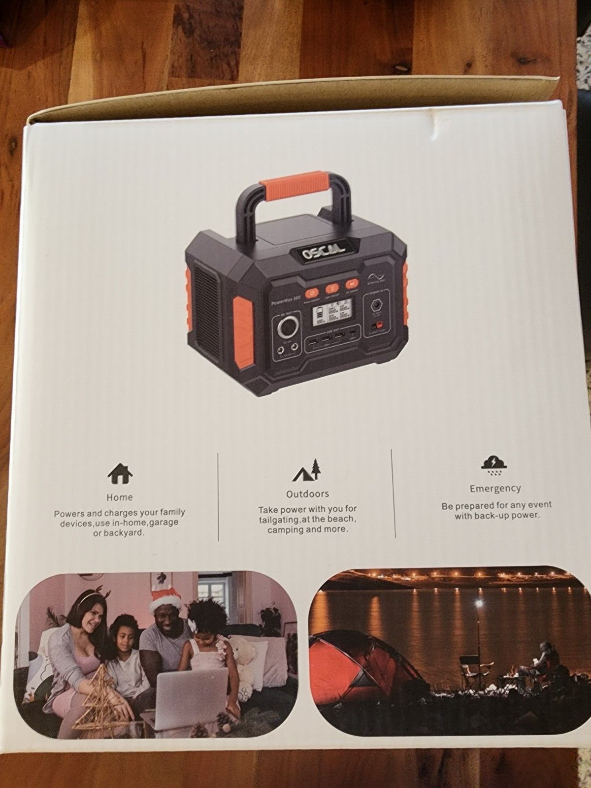OSCAL Portable Power Station 300W (Peak 600W) Solar Generator with PD 60W Output