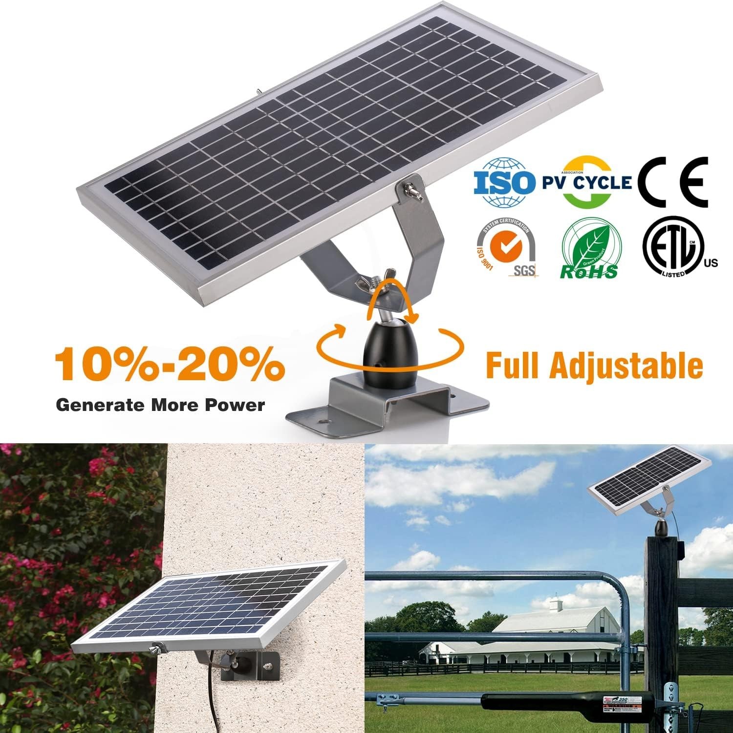 10W Solar Power Charger with Smart MPPT and Safety Protections – For RVs & Boats