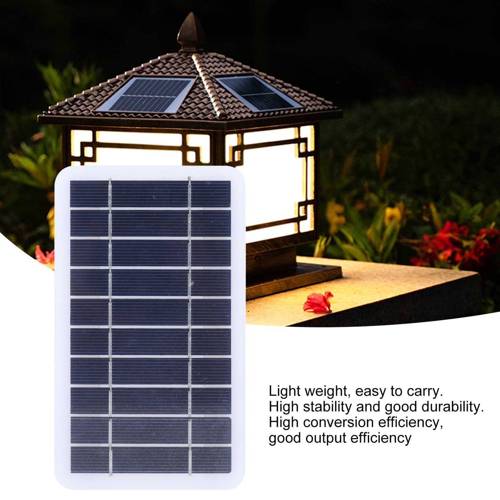 ˜2W 5V Polycrystalline Silicon Solar Panel Outdoor Solar Battery Charger Hot