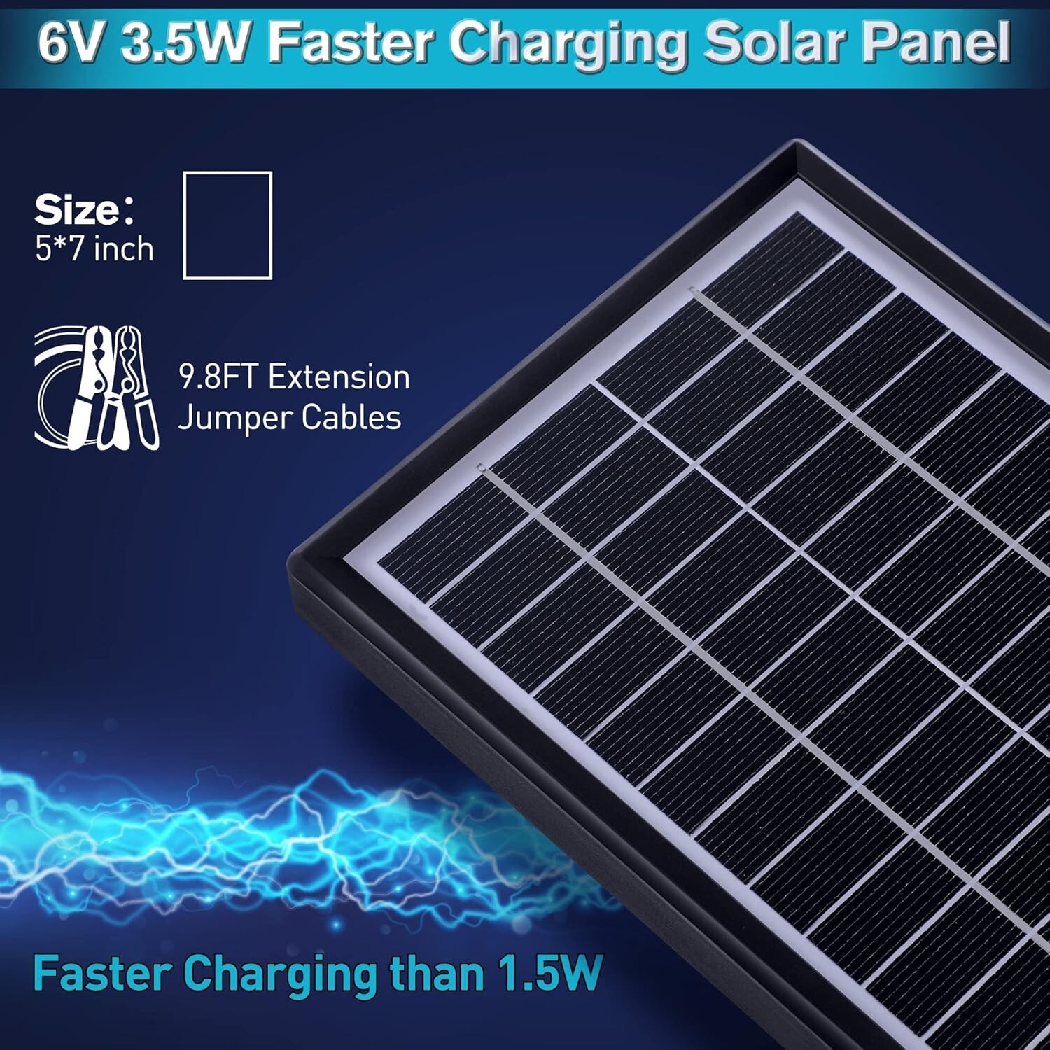 Sumind Solar Panel Charger for Feeder, 3.5W Panel Waterproof Solar Panel Battery