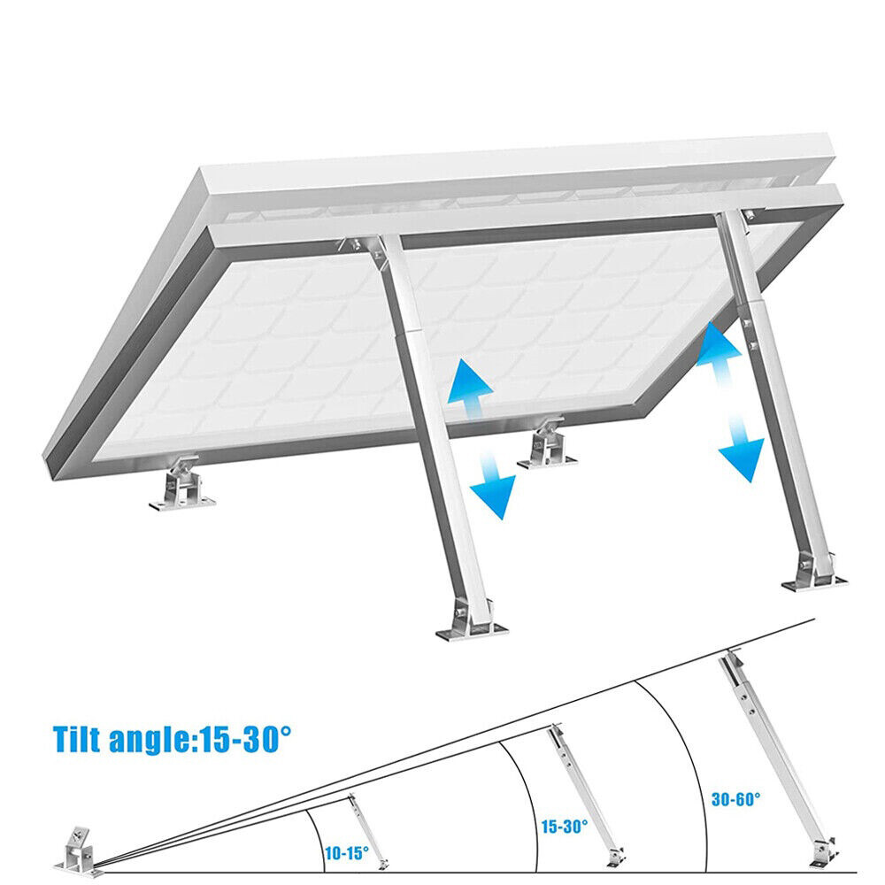 Adjustable Solar Panel Mount Brackets Foldable Tilt RV Boat Roof Wall Mounting
