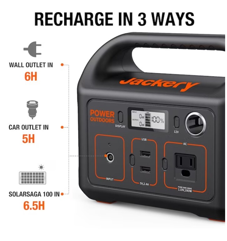 Portable Generator Power Station Jackery Explorer 290 (290Wh) 200-Watt
