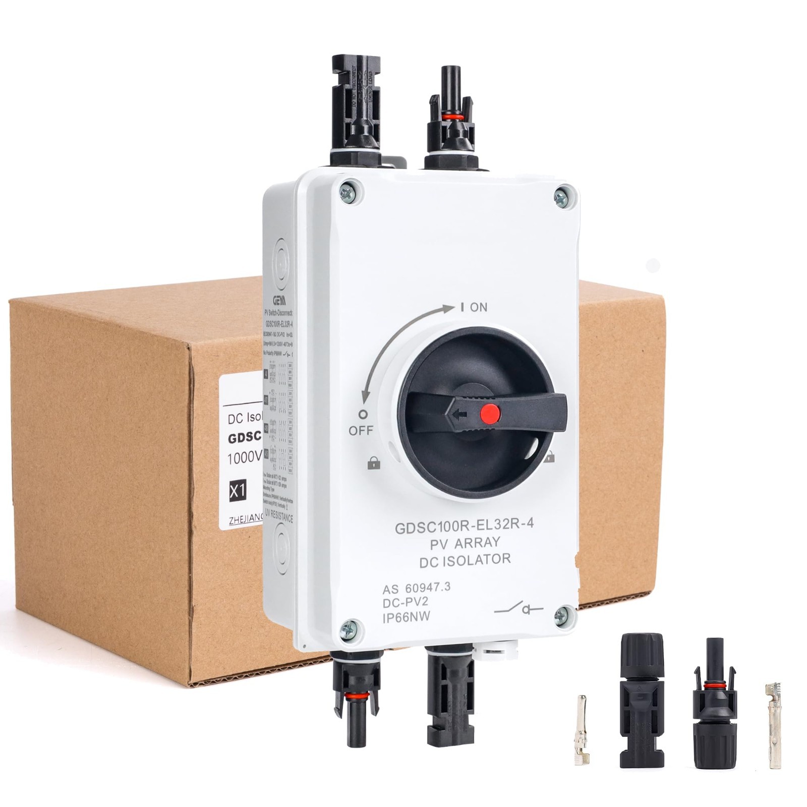 32A DC 1200V Solar Disconnect Switch Isolator IP66 Waterproof for PV Systems