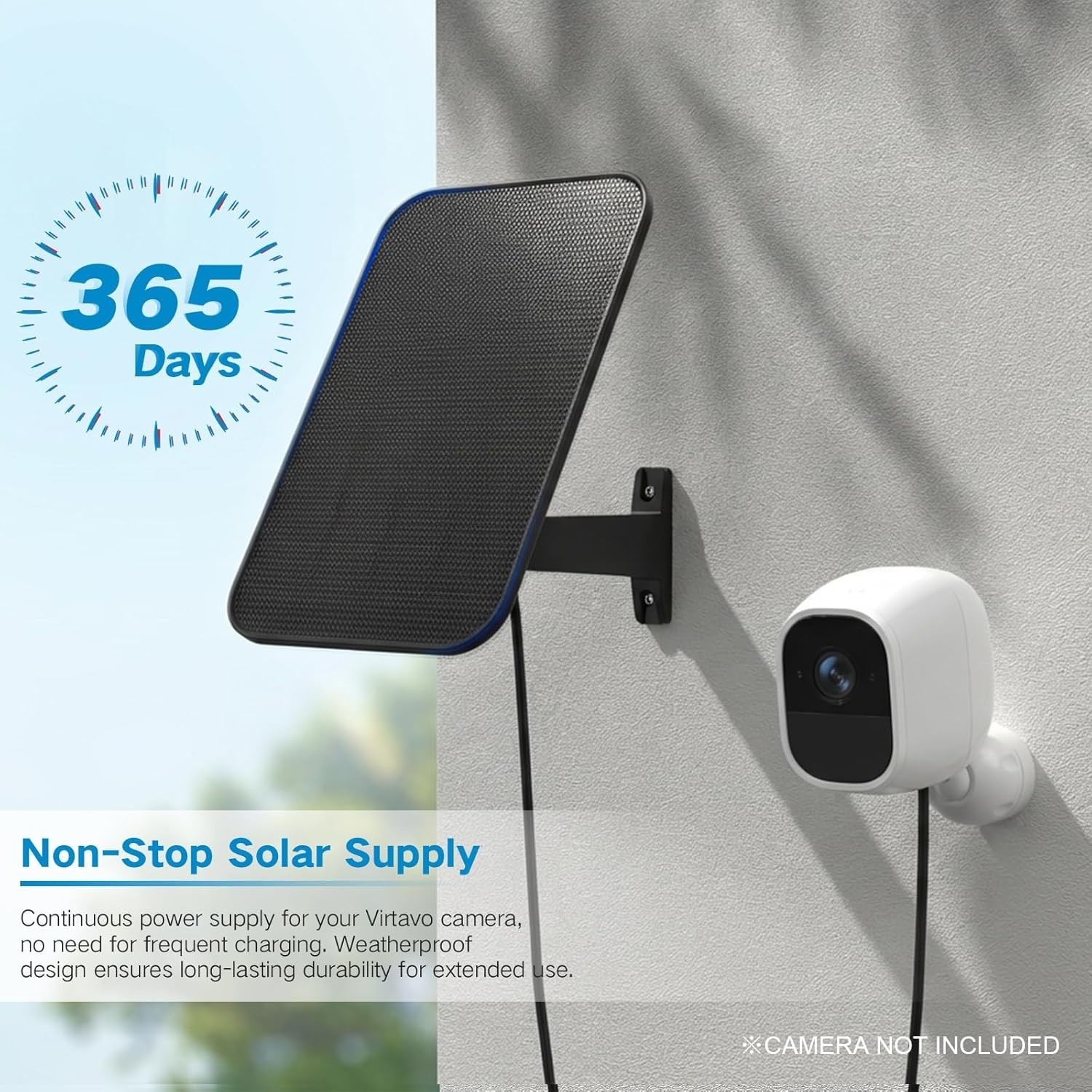3.2W Solar Panel for Security Camera Compatible with Arlo Pro/Pro 2, Waterpro…