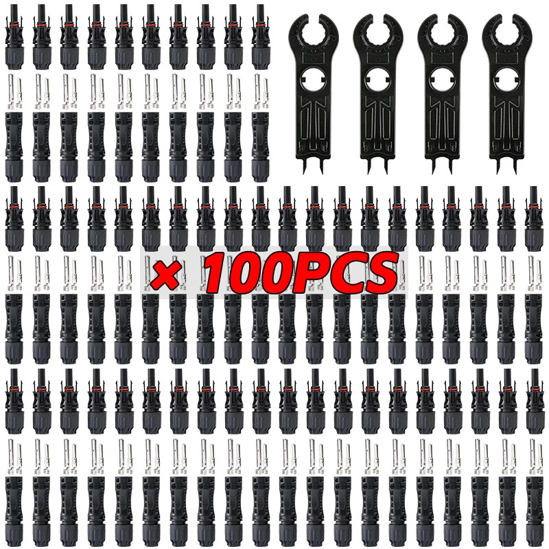 Panel Connector 1500V 30A PPO/PPE Stecker Kit PV Branch Crimping Pliers Tools