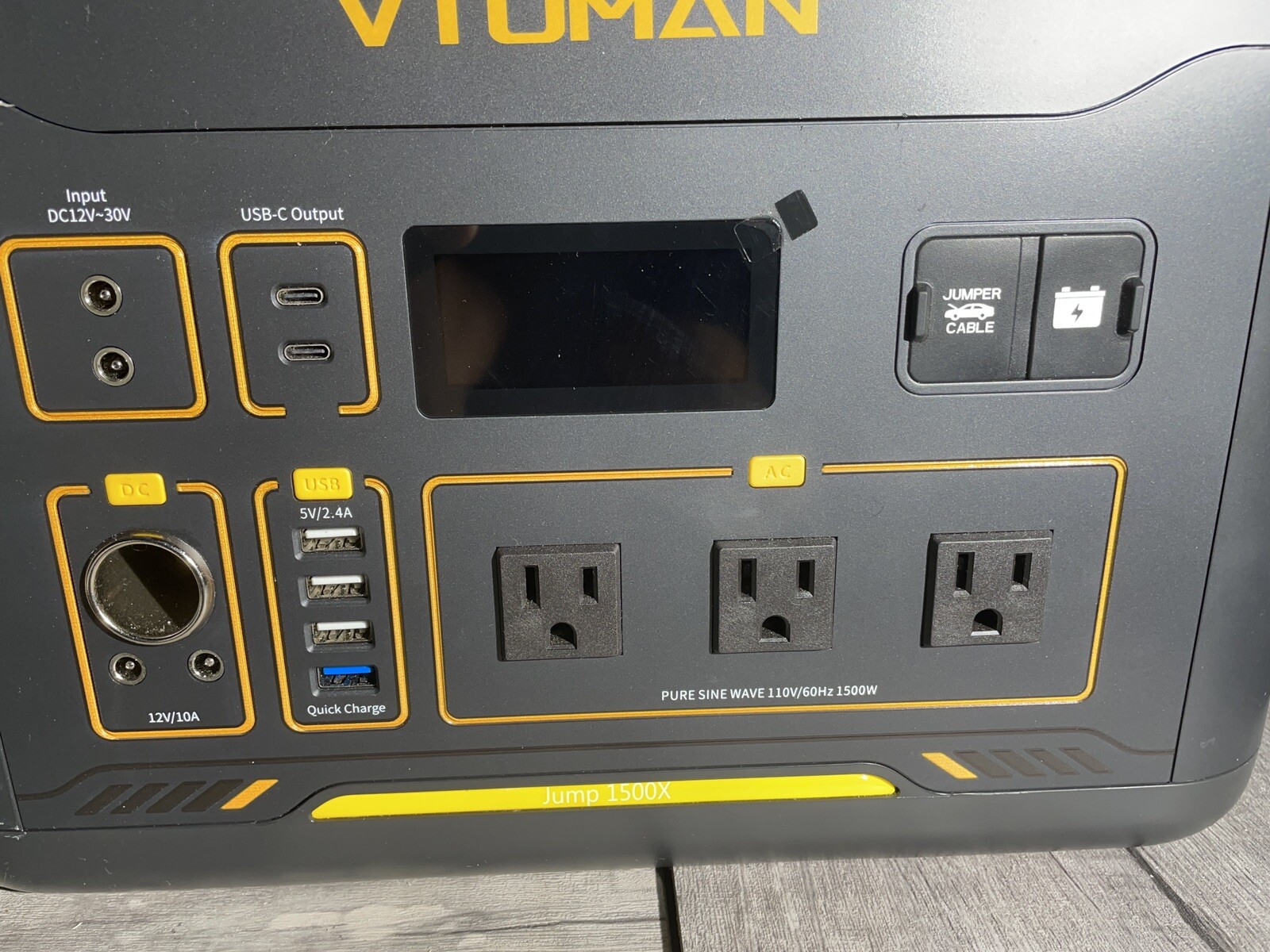 VTOMAN Jump 1500X Portable Power Station 1500W LiFePO4 Battery Solar Generator