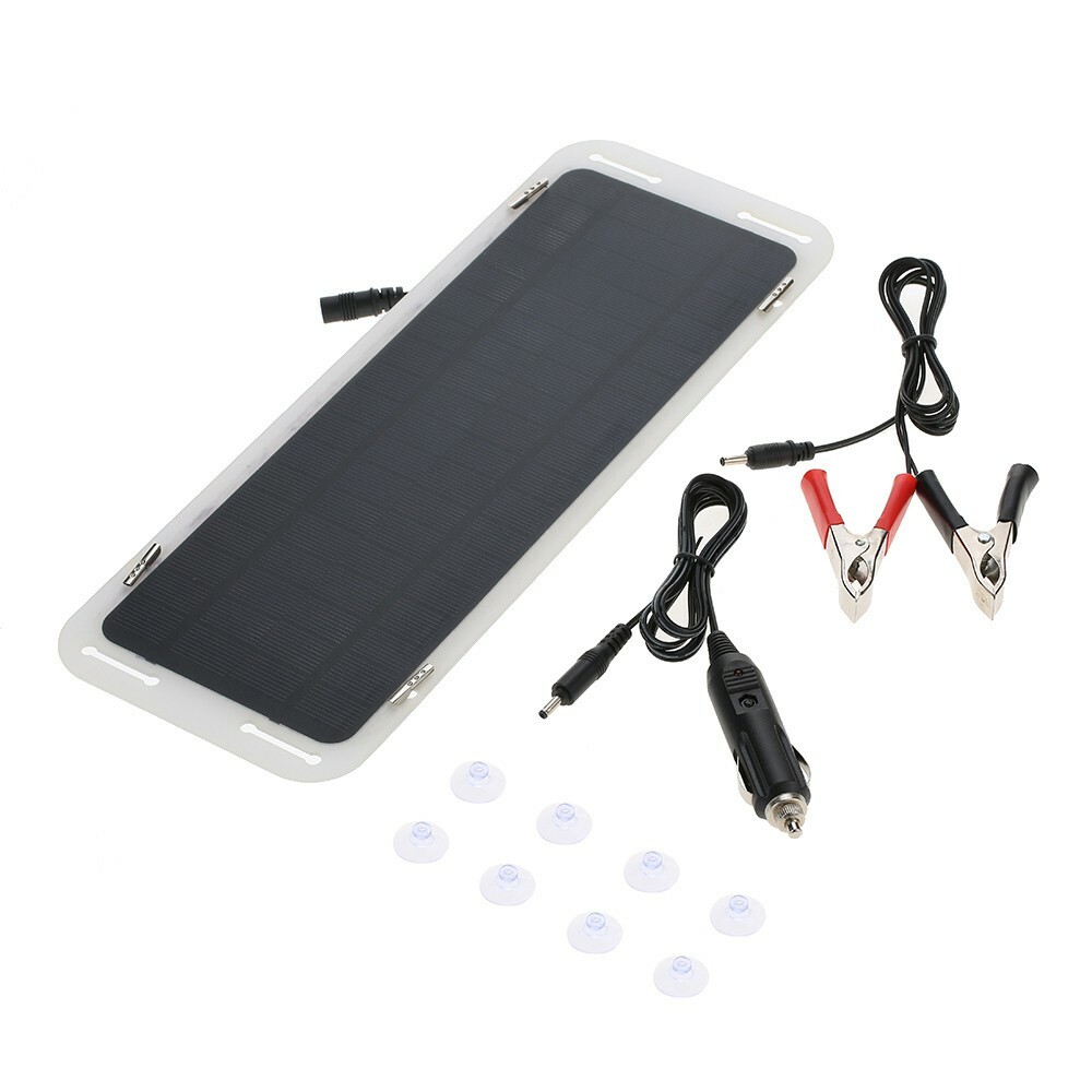 5W 18V Solar Power Panel Maintainer 12V Battery Charger RV Boat Car Motorcycle