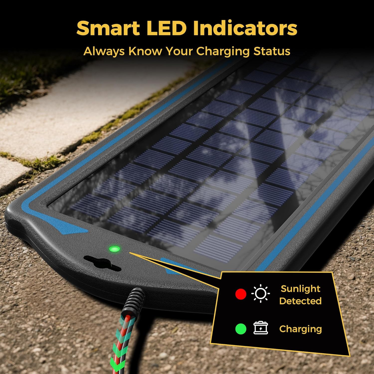 12V Solar Battery Charge: 5W Waterproof Portable Solar Panel Kit – Battery Maint