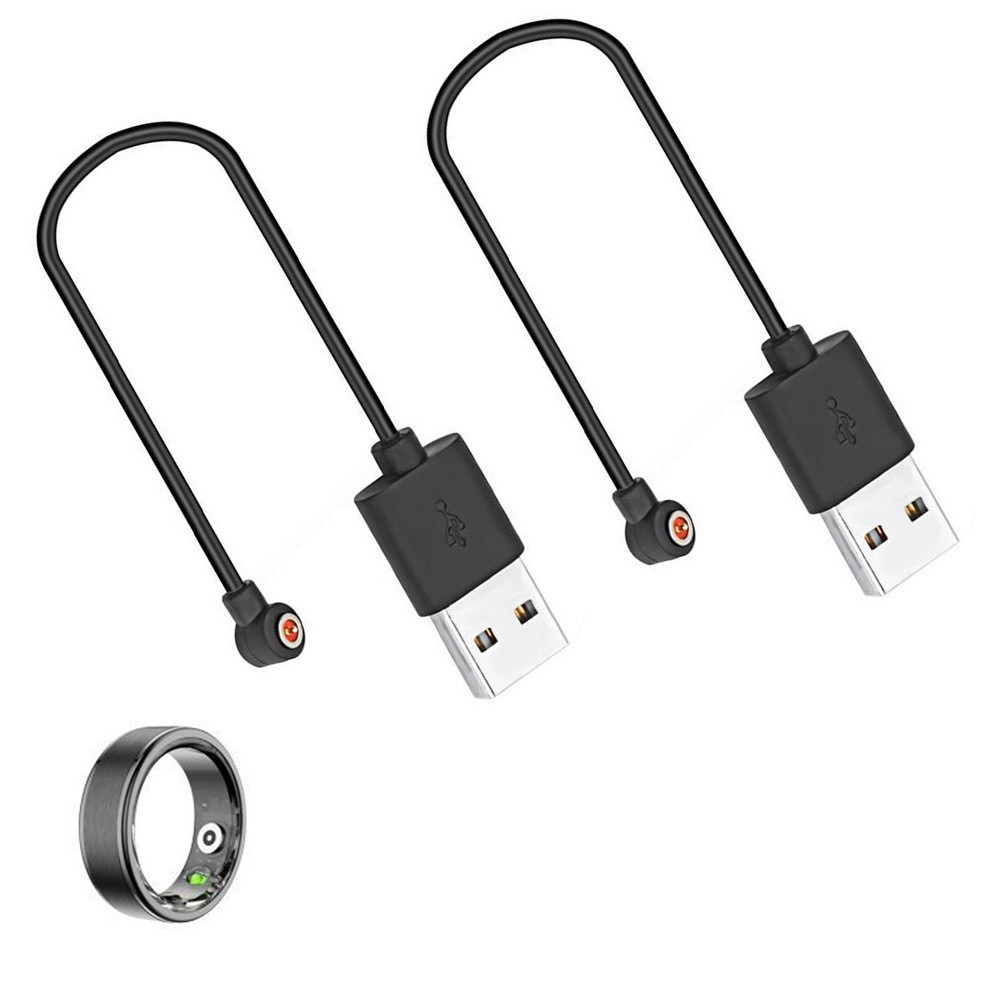 2 Pack Travel Friendly Magnetic Charging Cable for Smart Ring 4.0mm Port