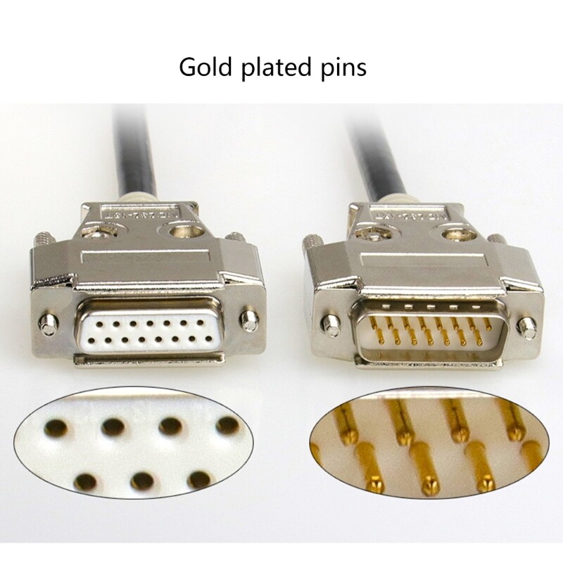1.5m-30m DB15 15Pin Extension Cable Wire Data Cord in Multiple Lengths
