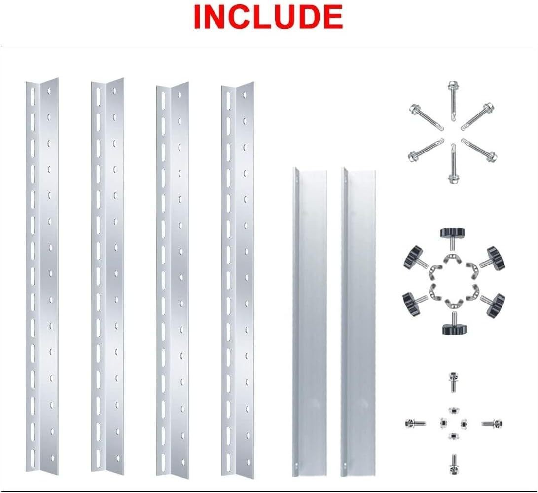 2/4PCS Solar Panel RV Tilt Mount Brackets Rooftop Flat Surface Adjustable Frame