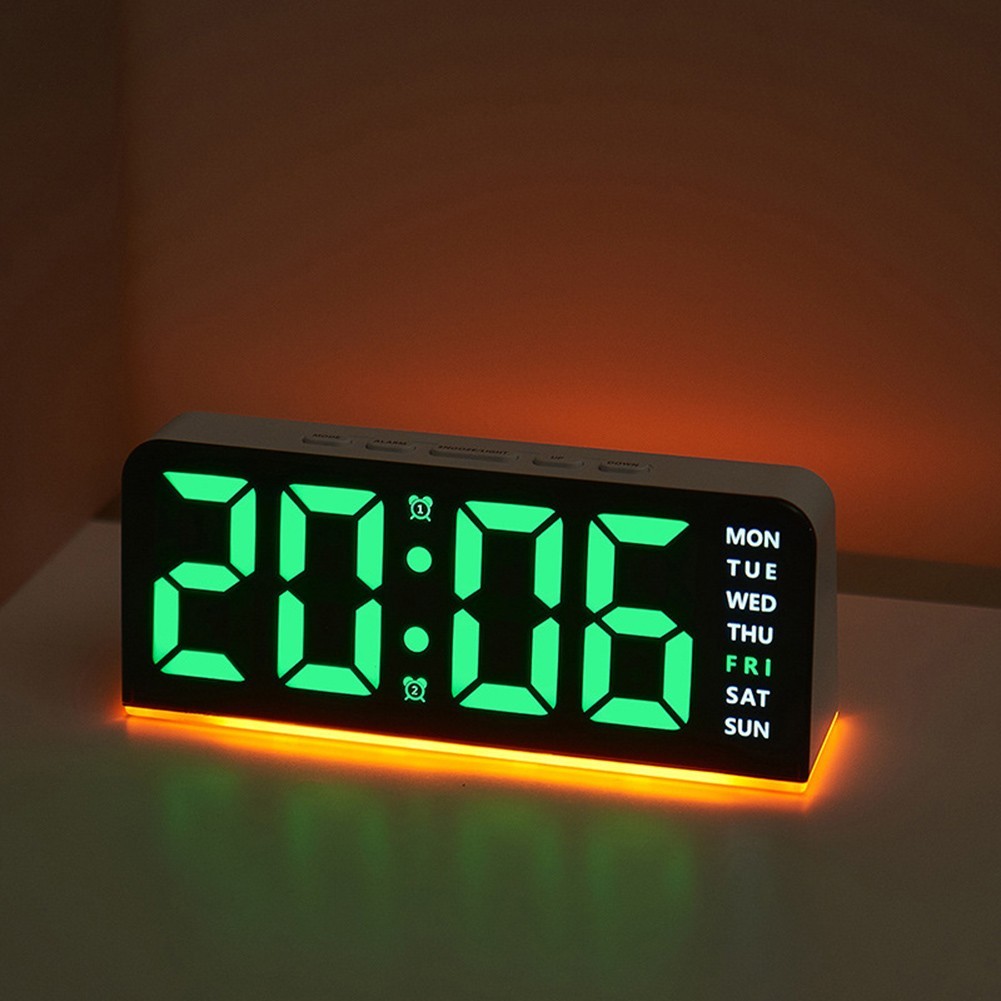 LED Alarm Clock with Clear Display and Built In Ambient Light Features