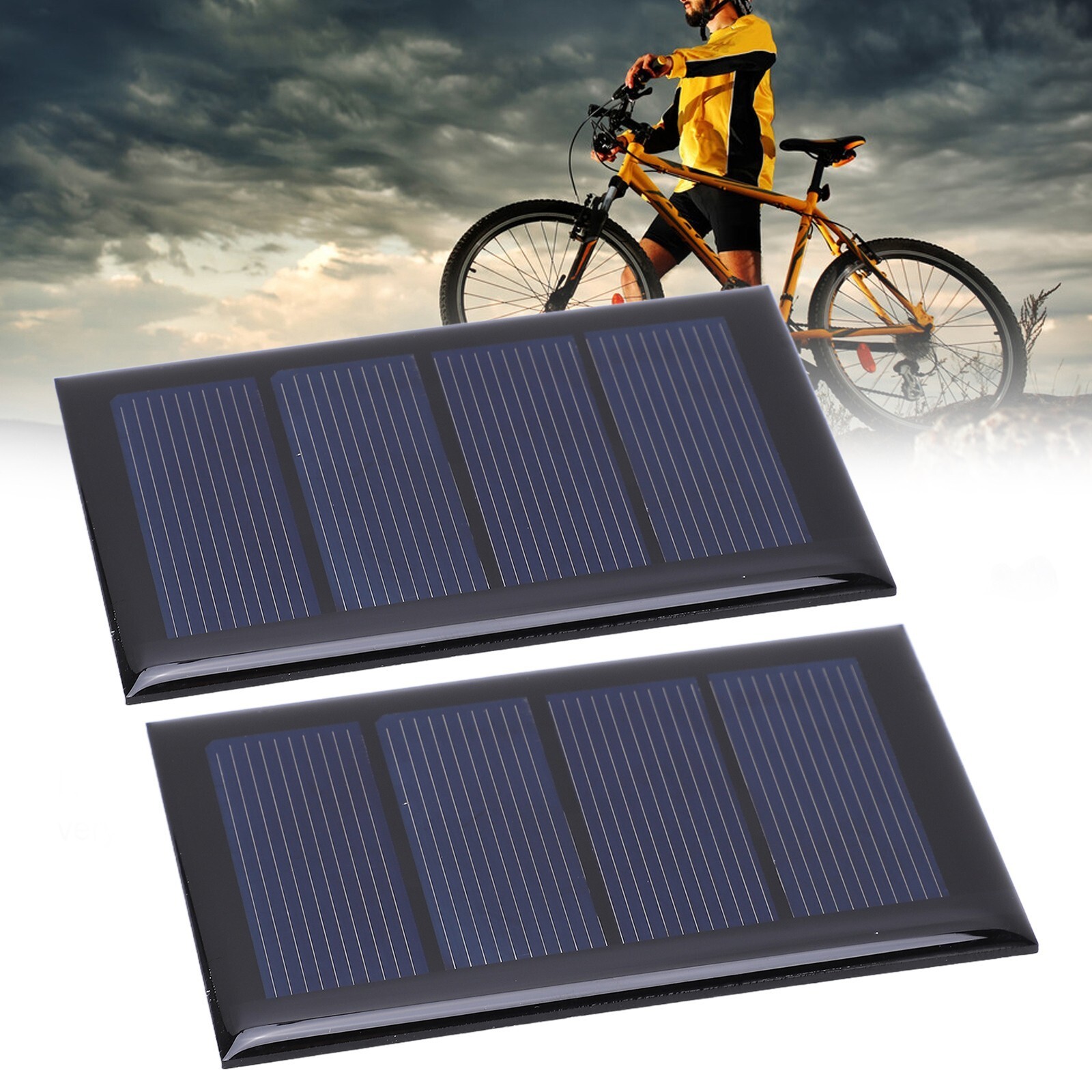2Pcs 2V 210mA Mini Solar Panel Polysilicon Solar Power Board 80x50mm for DIY