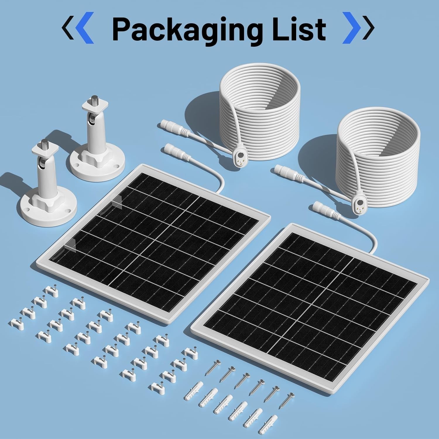 Continuous Power 5W Solar Charger for Arlo Cameras with 360° Mount – 2 Pack