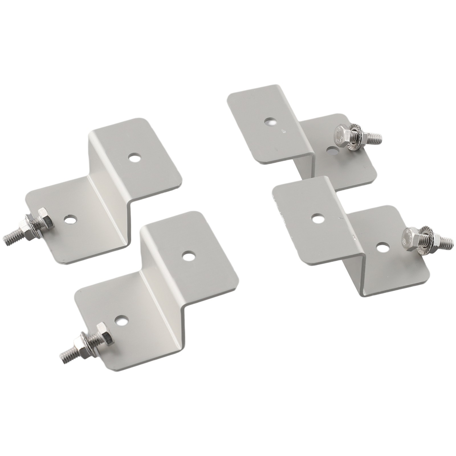 4x Panel Mounting Solar Z-Style Brackets Mounts Aluminum Alloy Battery Energy